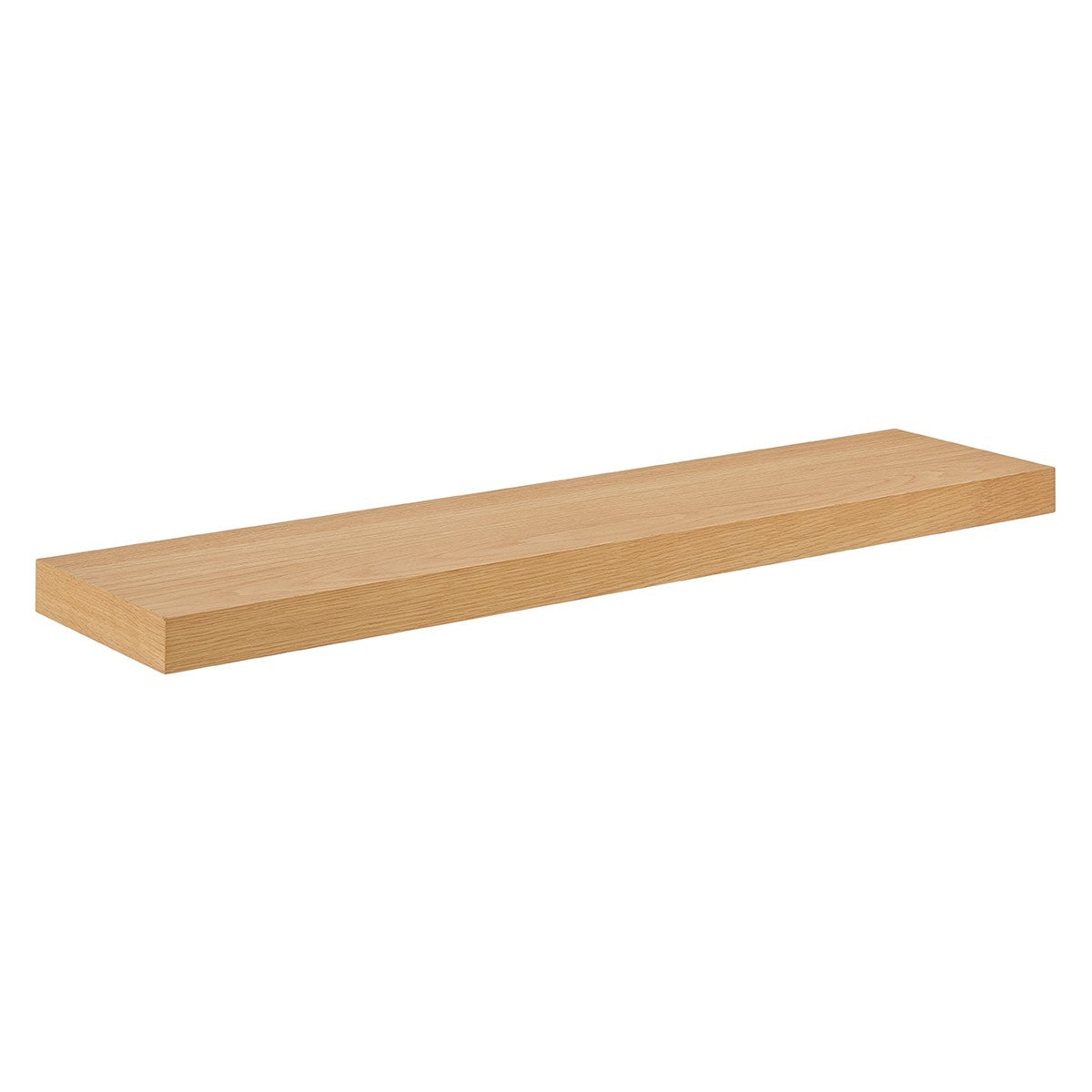 43" Natural Light Brown Wooden Floating Shelf-Wall Mounted Shelves-DECOROLALA