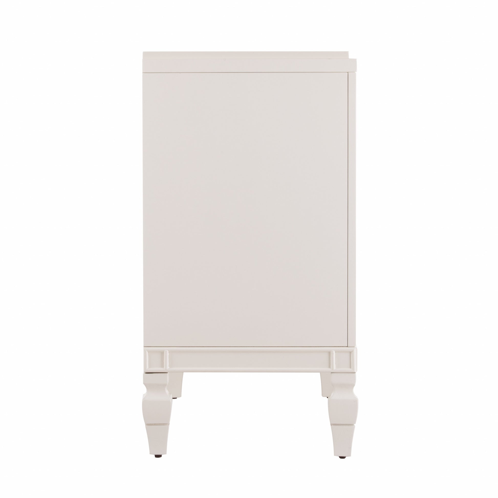64" White Solid Wood Sideboard with Four Doors-3