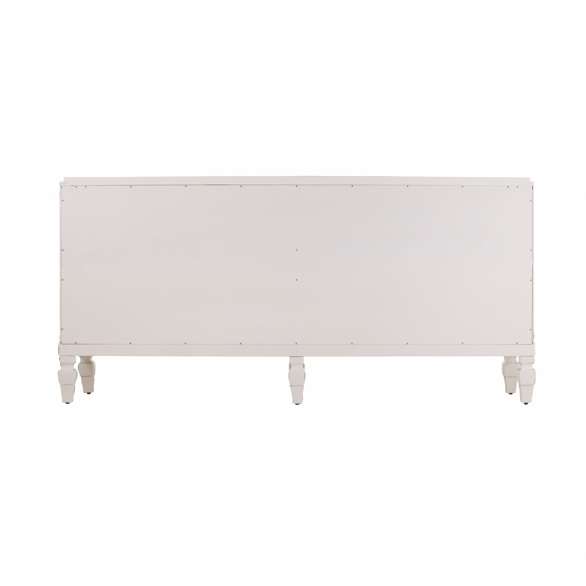 64" White Solid Wood Sideboard with Four Doors-4