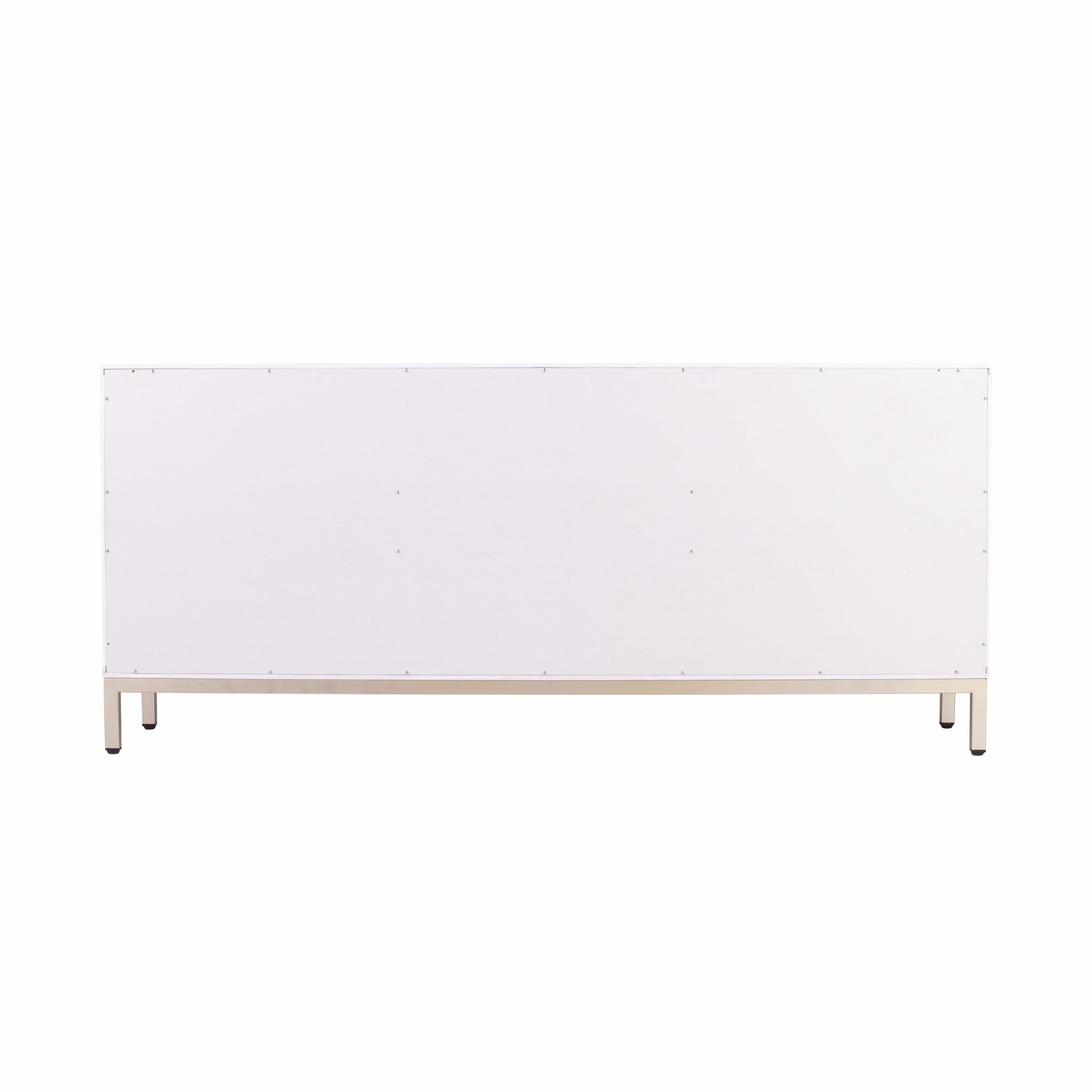 59" White and Gold Sideboard with Three Doors-Sideboards-DECOROLALA