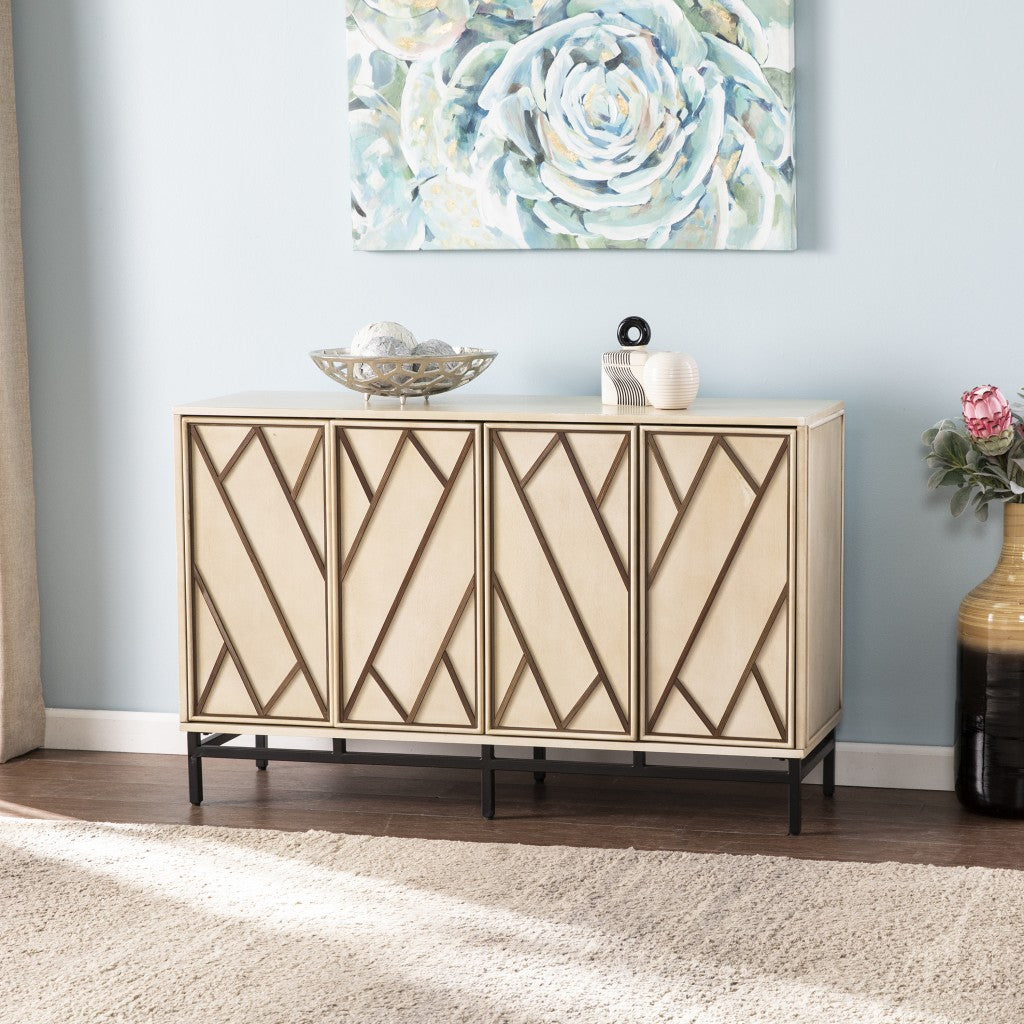 Champagne Deco Buffet Storage Cabinet-Sideboards-DECOROLALA