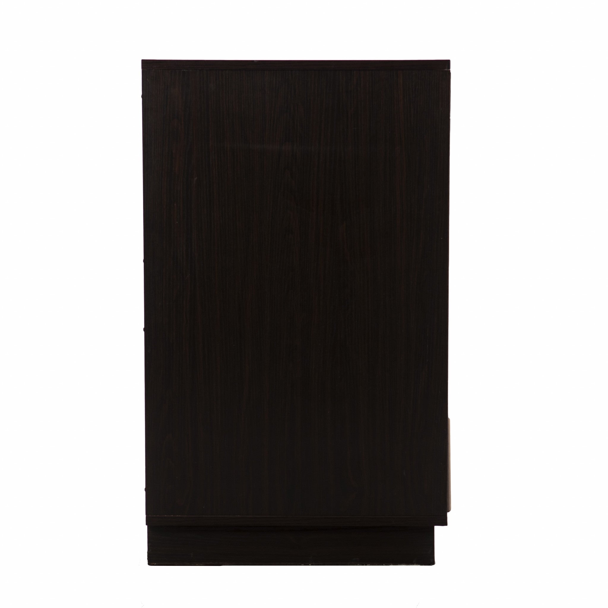 32" Dark Brown And Natural Carved Floral Sideboard with Two Doors-Sideboards-DECOROLALA