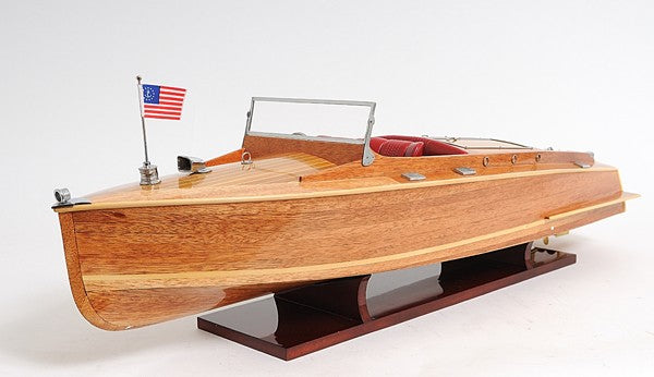 15" Natural Manufactured Wood Boat Sculpture-7