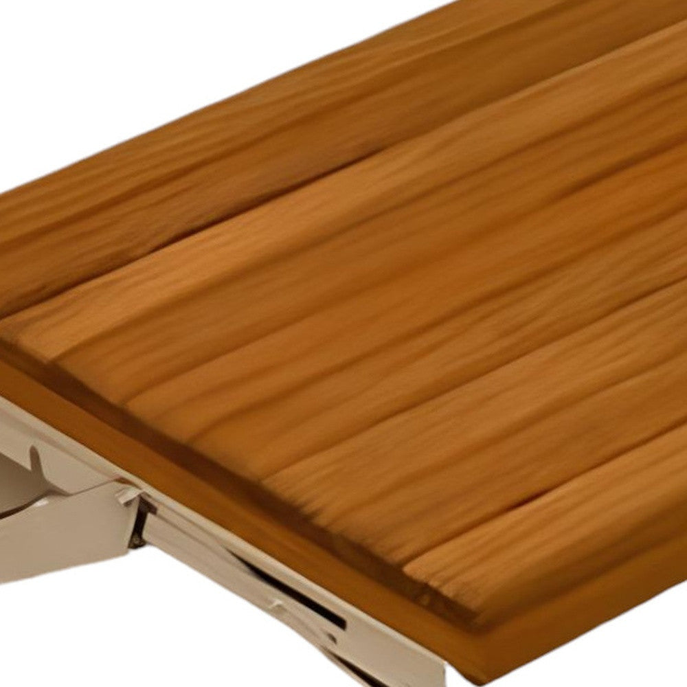 17" Premium Wall Mount Teak Shower Bench-2