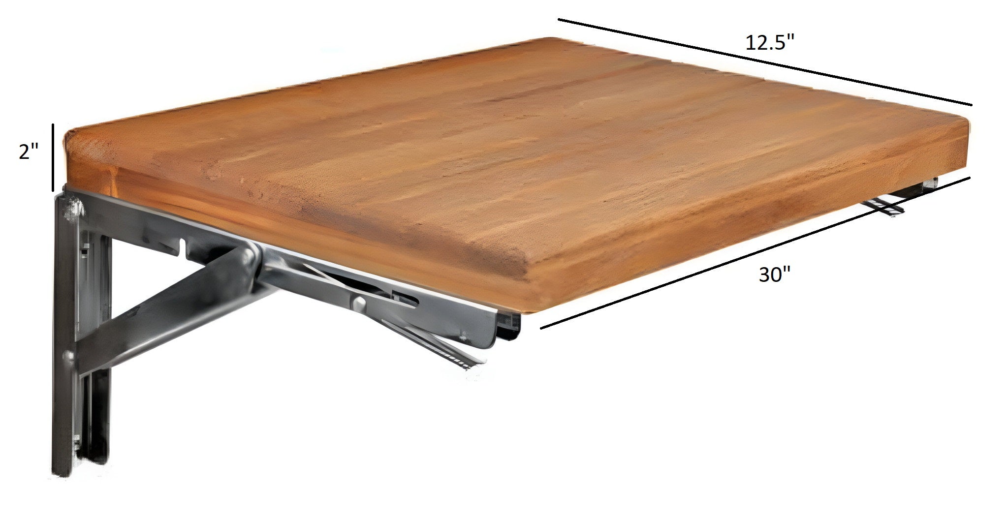 30" Brown Premium Wall Mount Teak Shower Bench-8