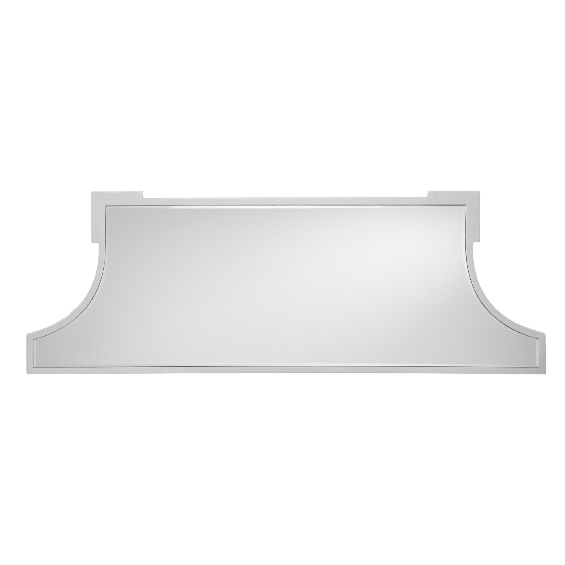 45" Silver Mirrored Glass Free Form Console Table-Console Tables-DECOROLALA