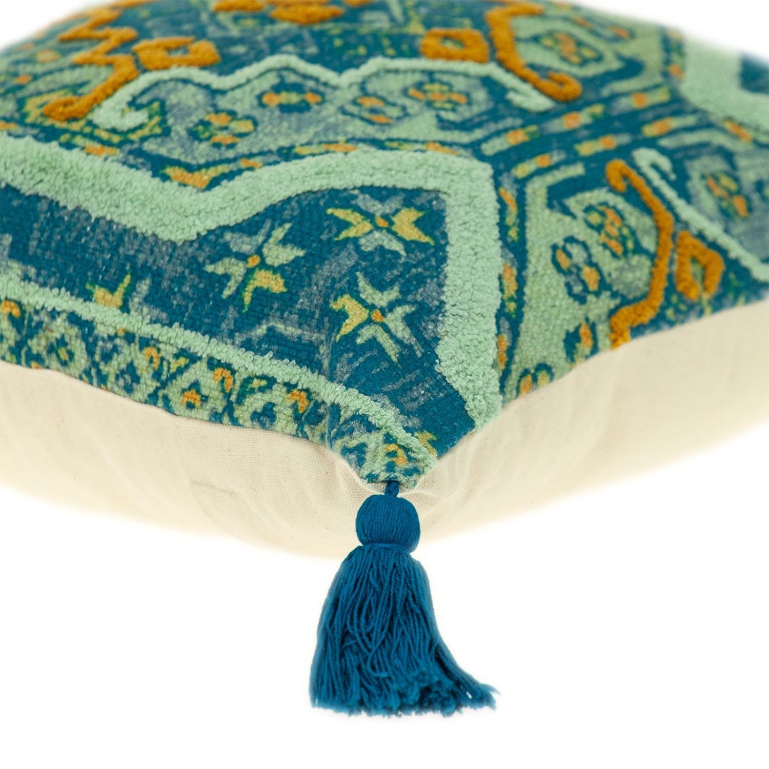 20" MULTICOLOR Cotton Blend Throw Pillow-Accent Throw Pillows-DECOROLALA