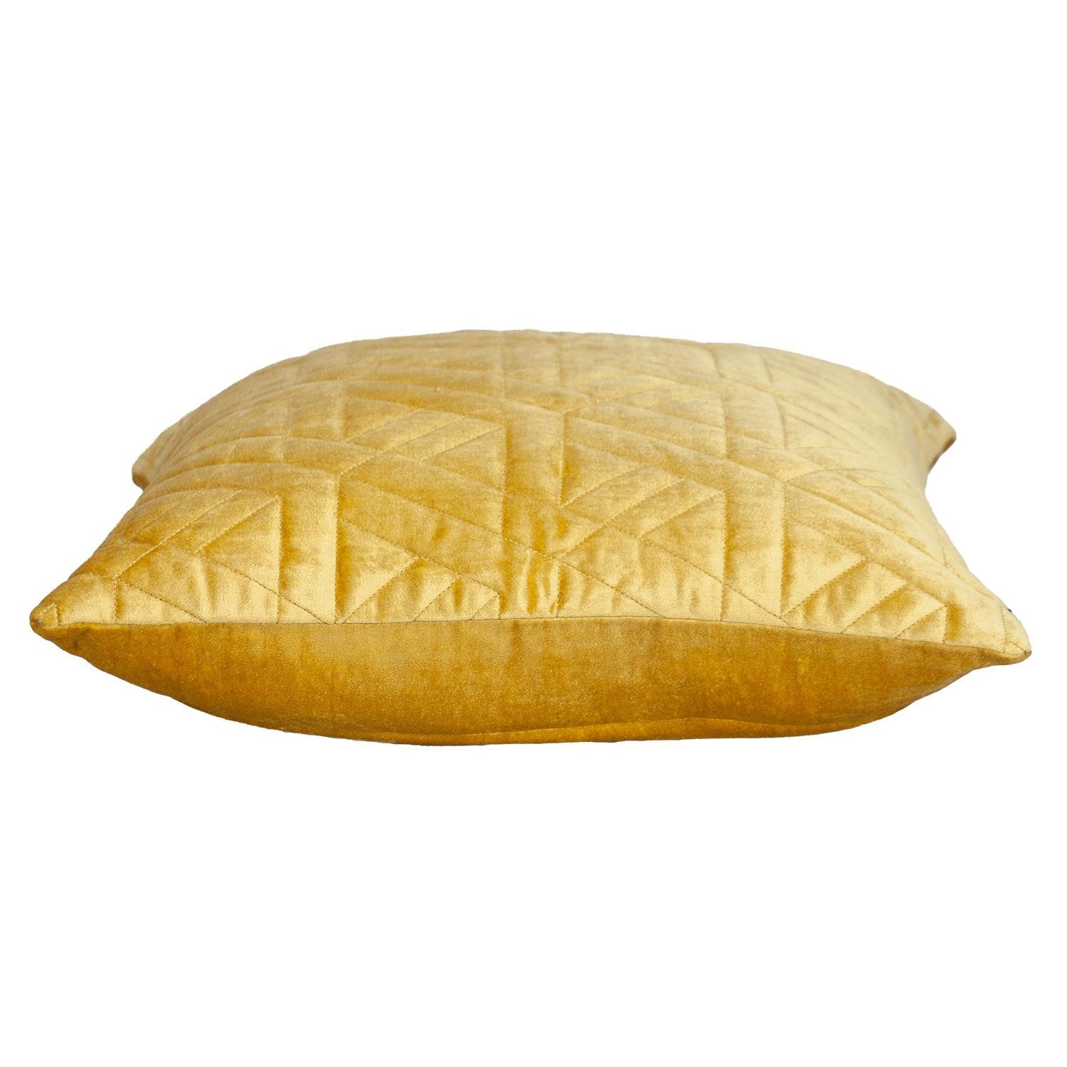 20" Yellow Cotton Blend Throw Pillow-Accent Throw Pillows-DECOROLALA