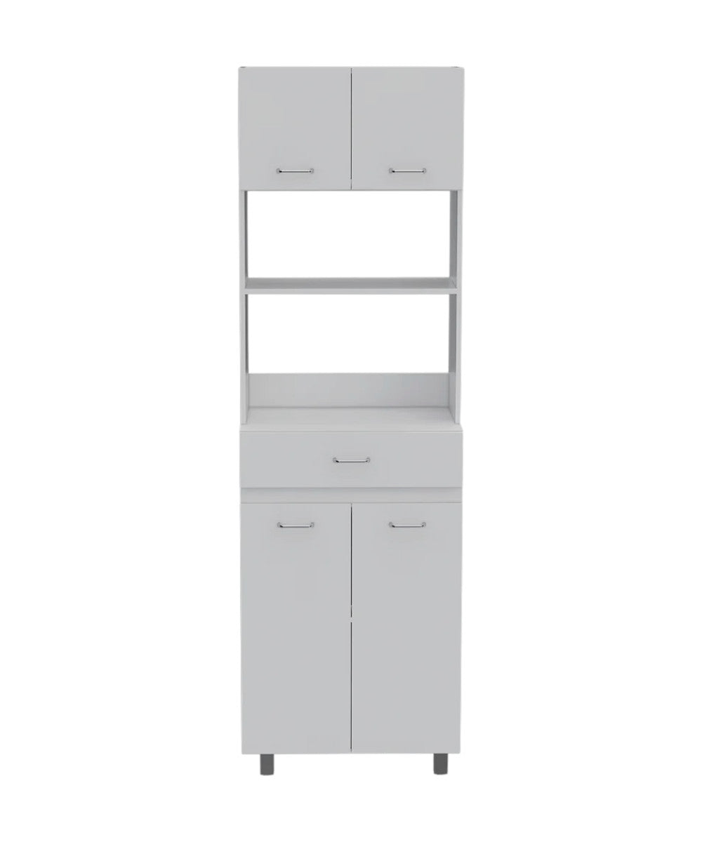 79" White Pantry Cabinet with Three Shelves-1