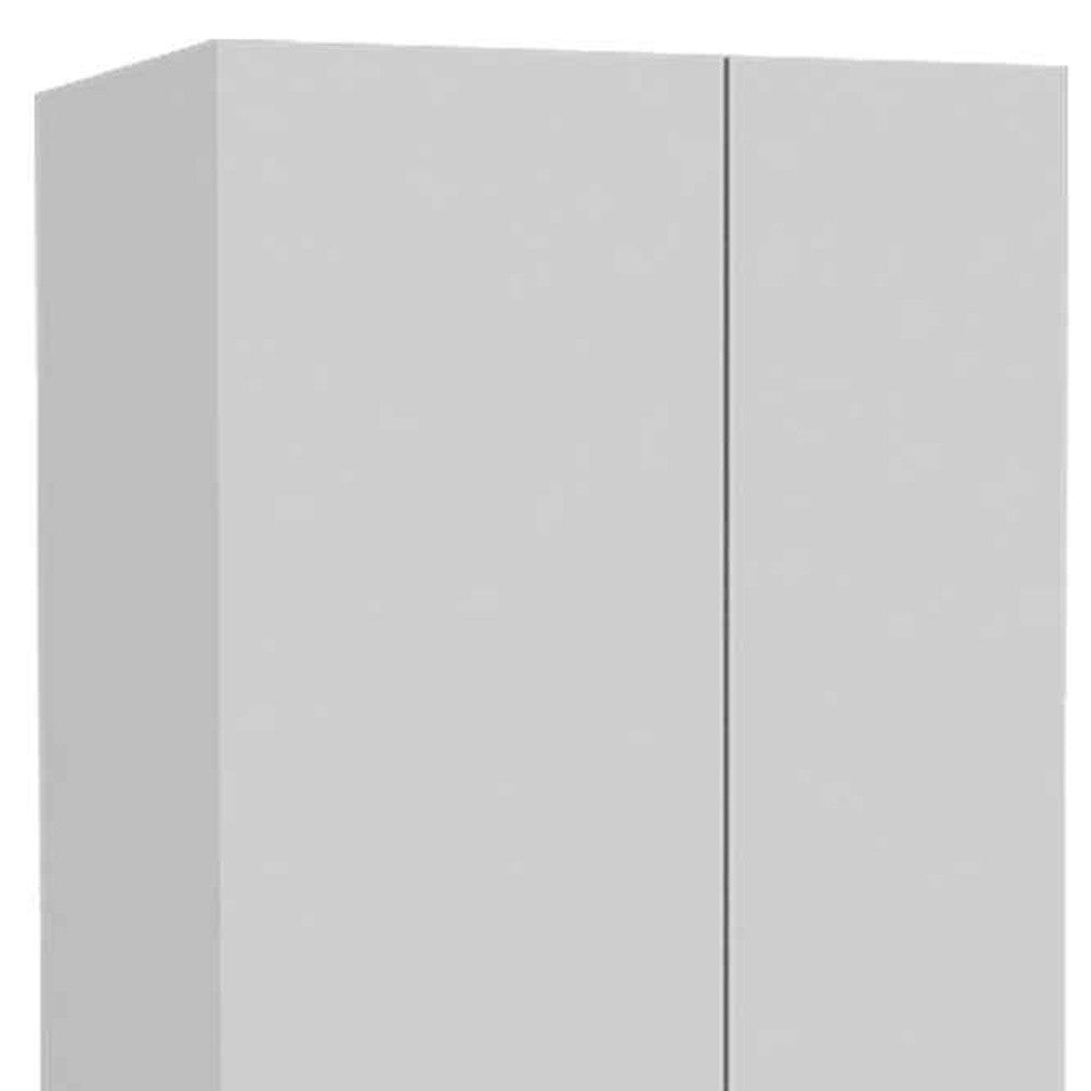 71" White Versatile Tall Pantry Cabinet with Five Shelves-3