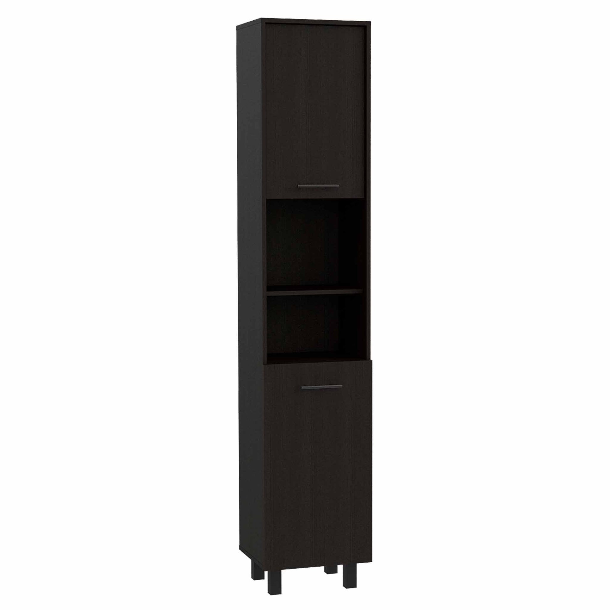 79" Modern Black Pantry Cabinet with Five Shelves-2