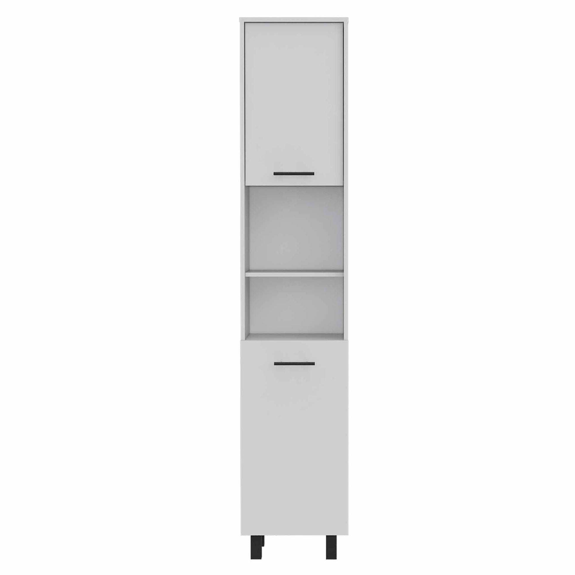 78" Modern White Pantry Cabinet with Five Shelves-1