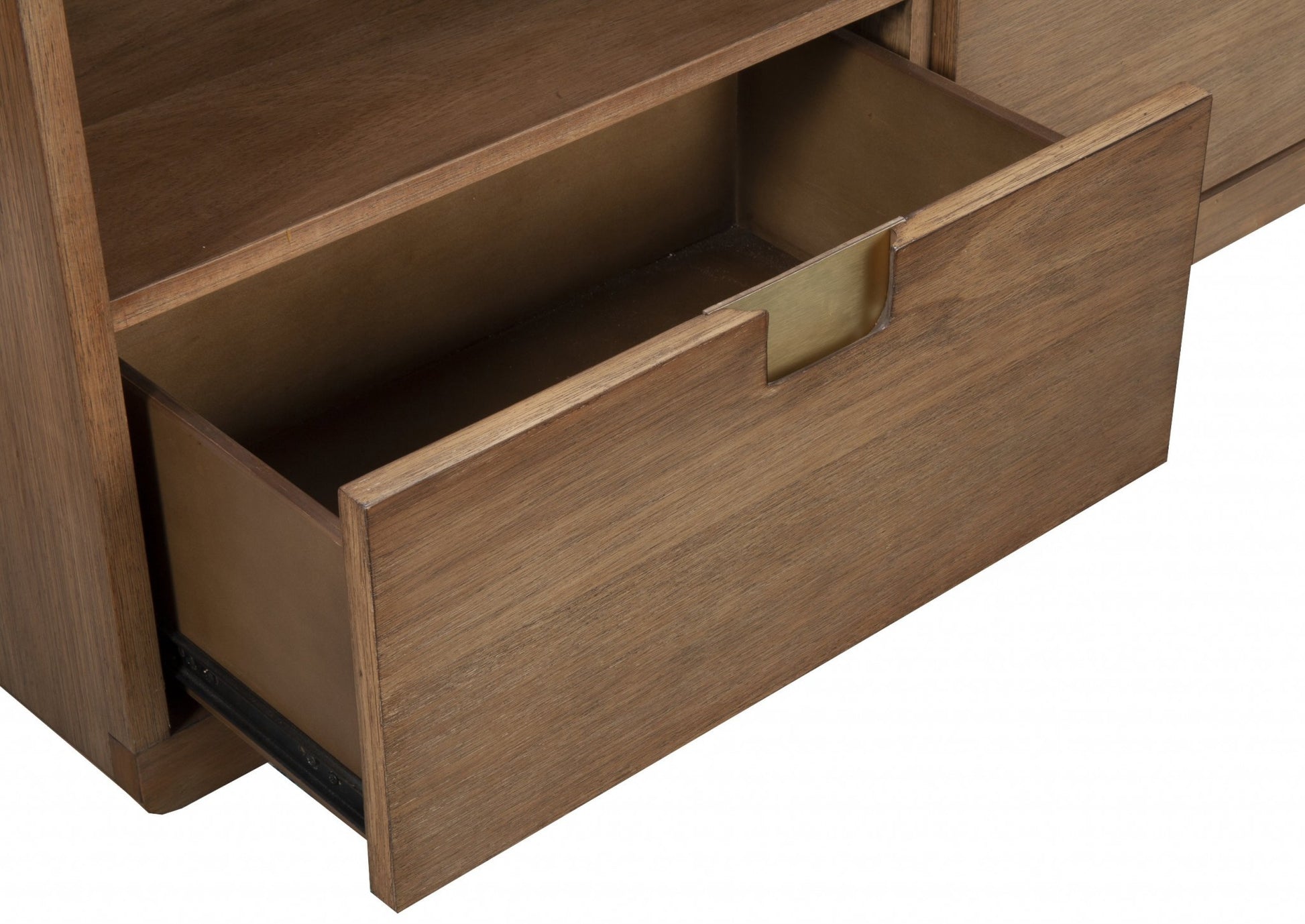 64" Sand Solid Wood Open shelving TV Stand-TV Stands-DECOROLALA