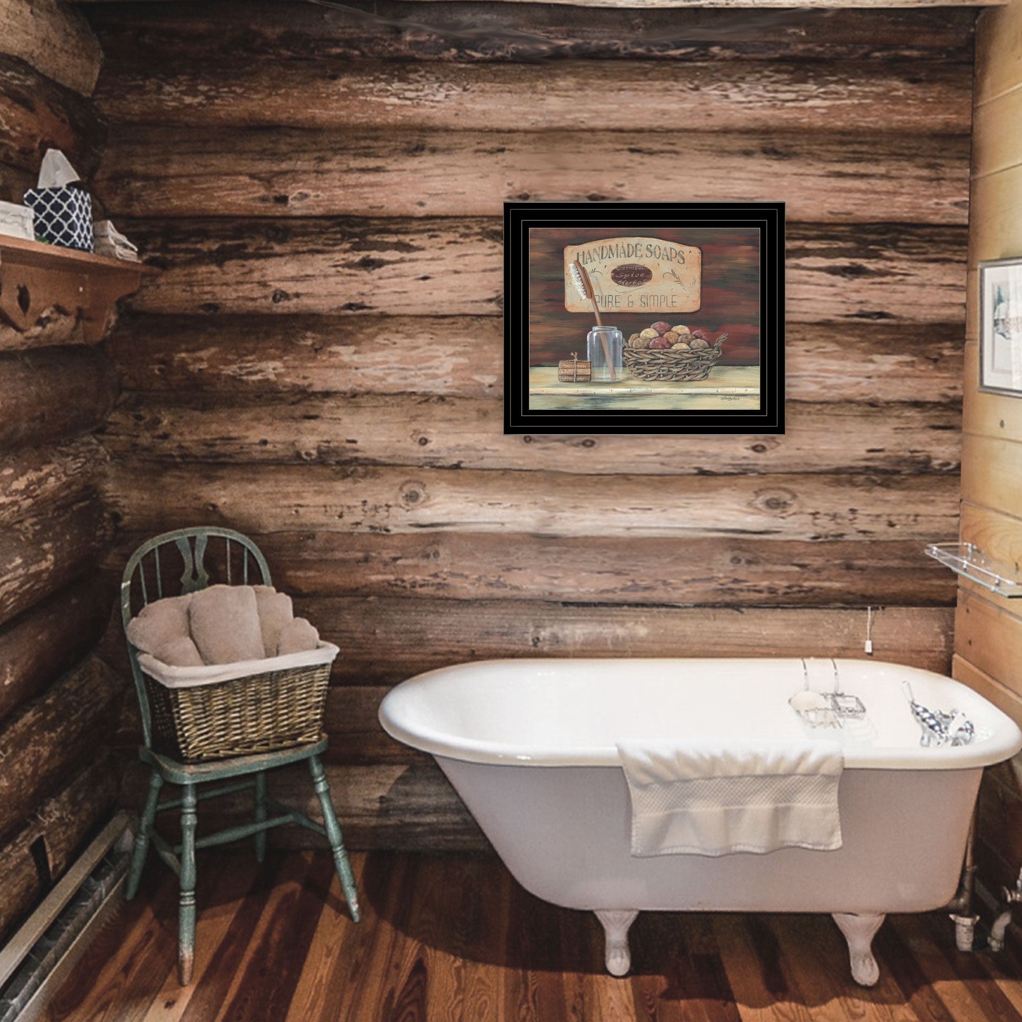 HANDMADE SOAPS 3 Black Framed Print Bathroom Wall Art-5