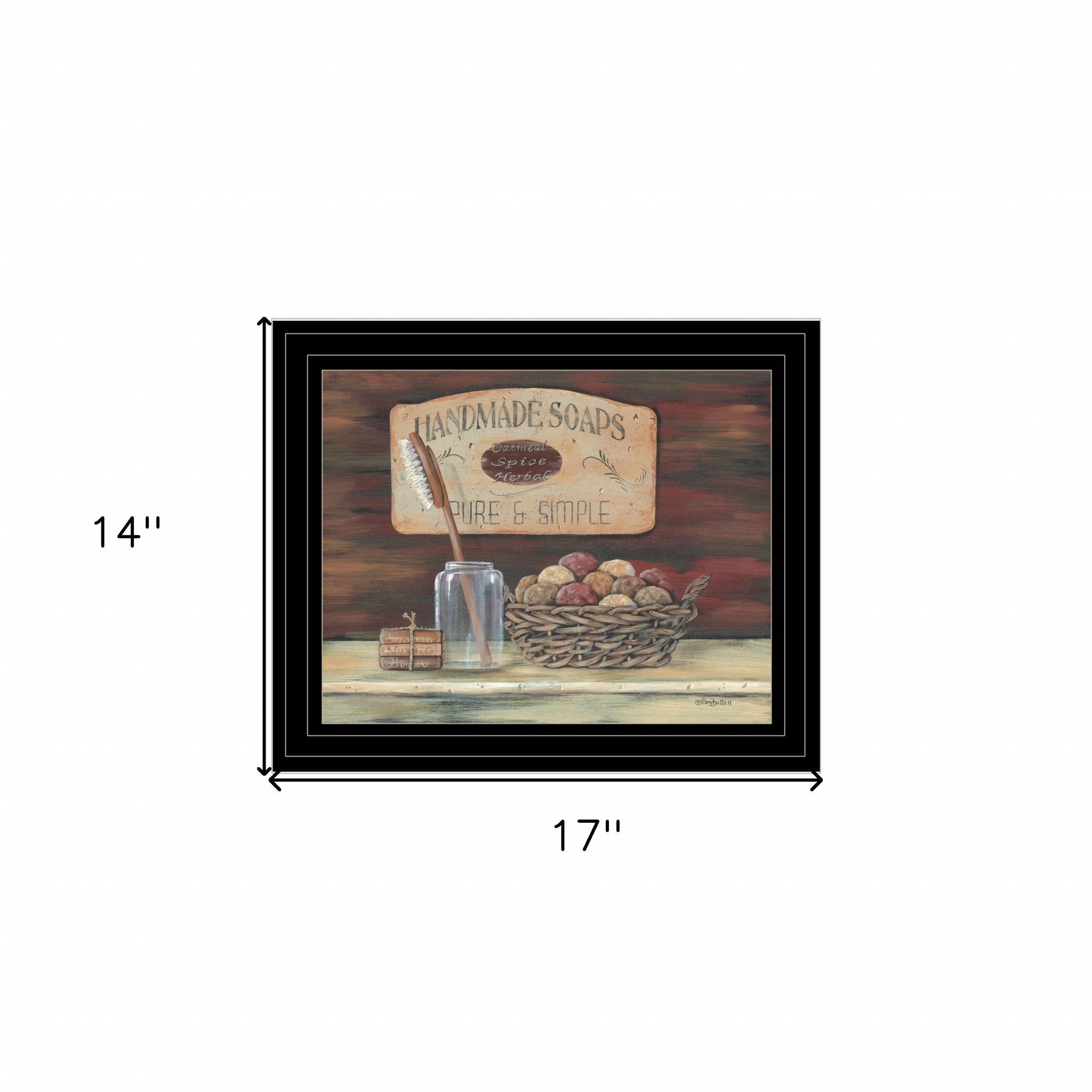 HANDMADE SOAPS 3 Black Framed Print Bathroom Wall Art-6