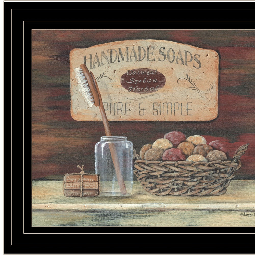 HANDMADE SOAPS 3 Black Framed Print Bathroom Wall Art-4
