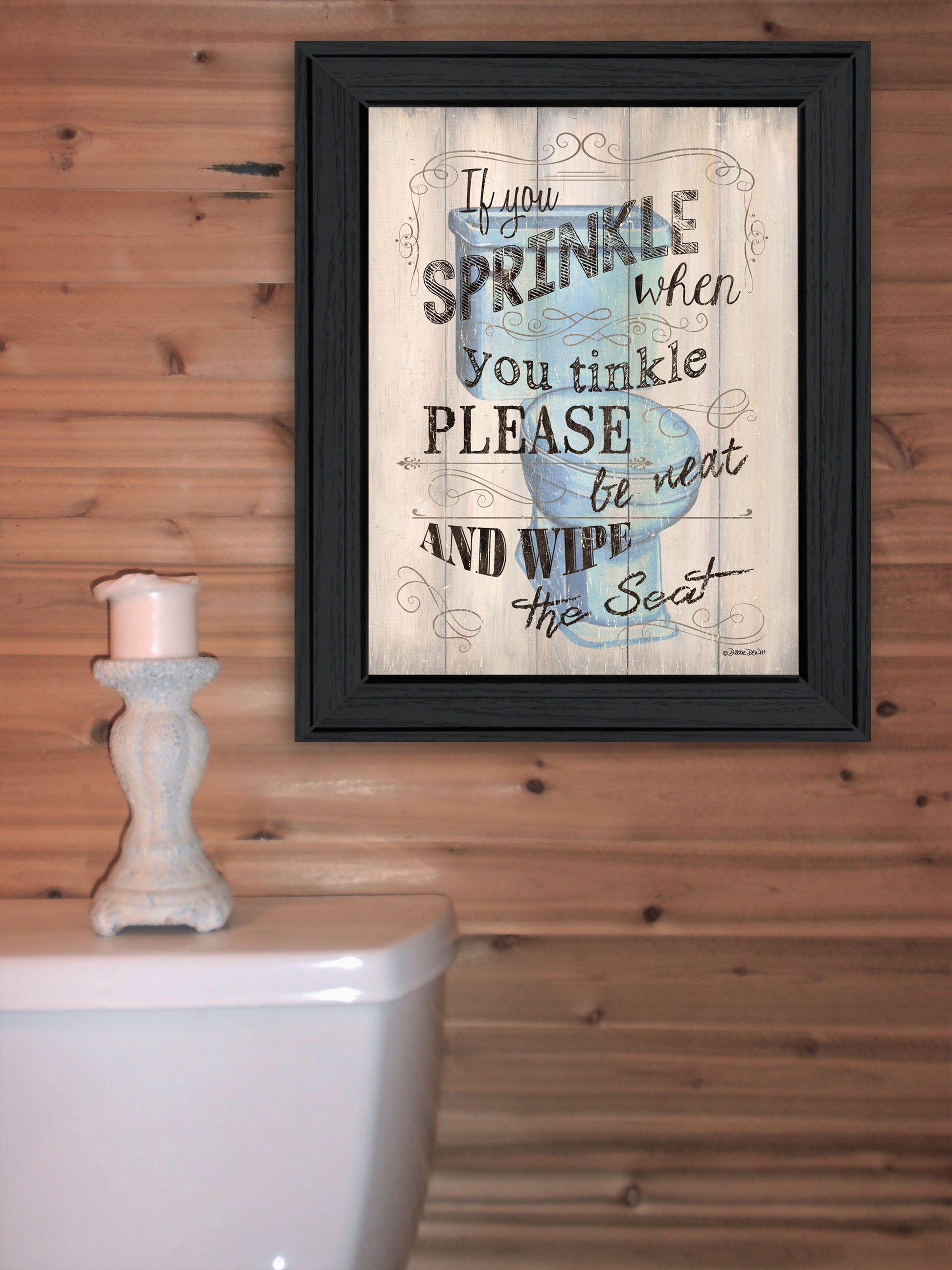 Bathroom Humor 6 Black Framed Print Bathroom Wall Art-3