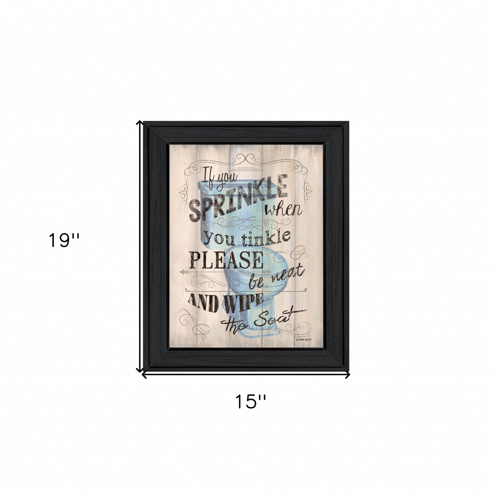 Bathroom Humor 6 Black Framed Print Bathroom Wall Art-4