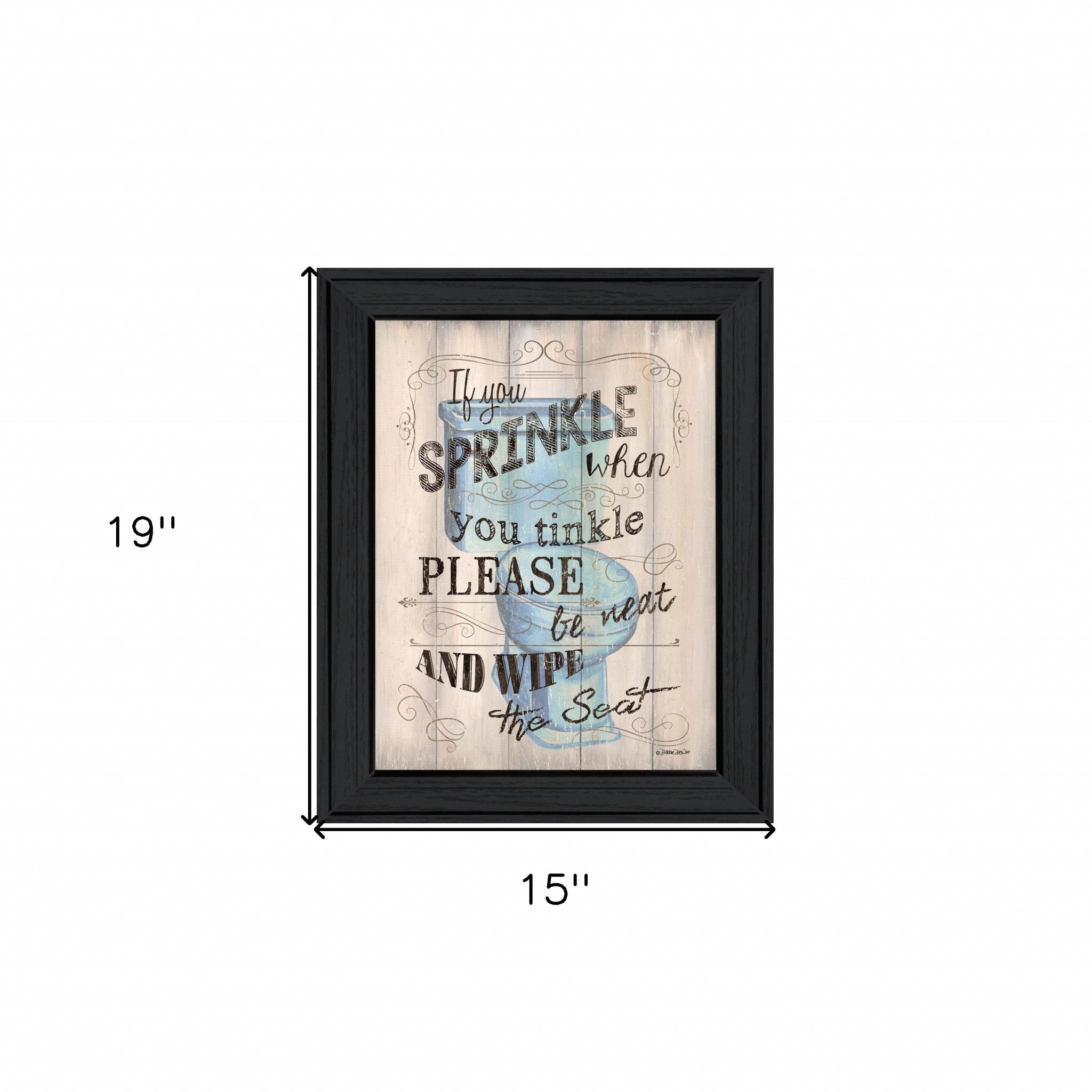Bathroom Humor 6 Black Framed Print Bathroom Wall Art-4