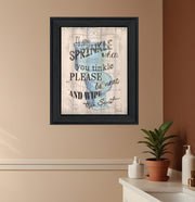 Bathroom Humor 6 Black Framed Print Bathroom Wall Art-0