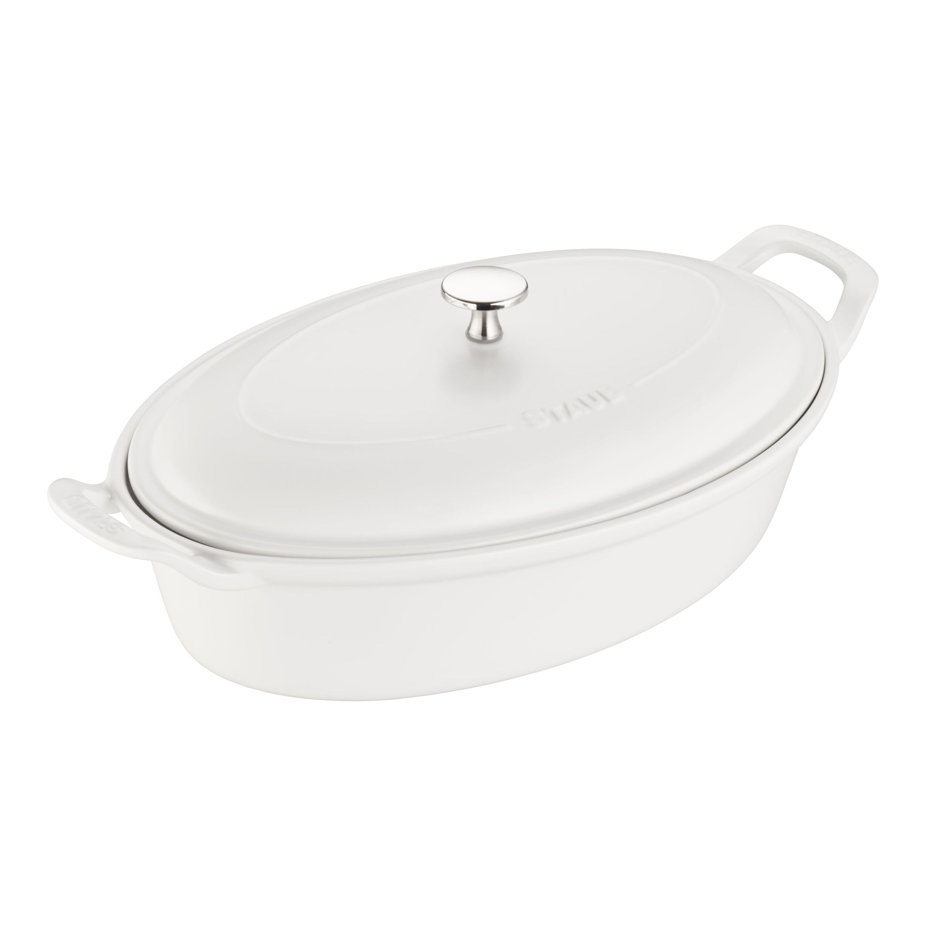 STAUB Ceramique Ceramic Special Shape Bakeware, Matte-White-n/a-DECOROLALA