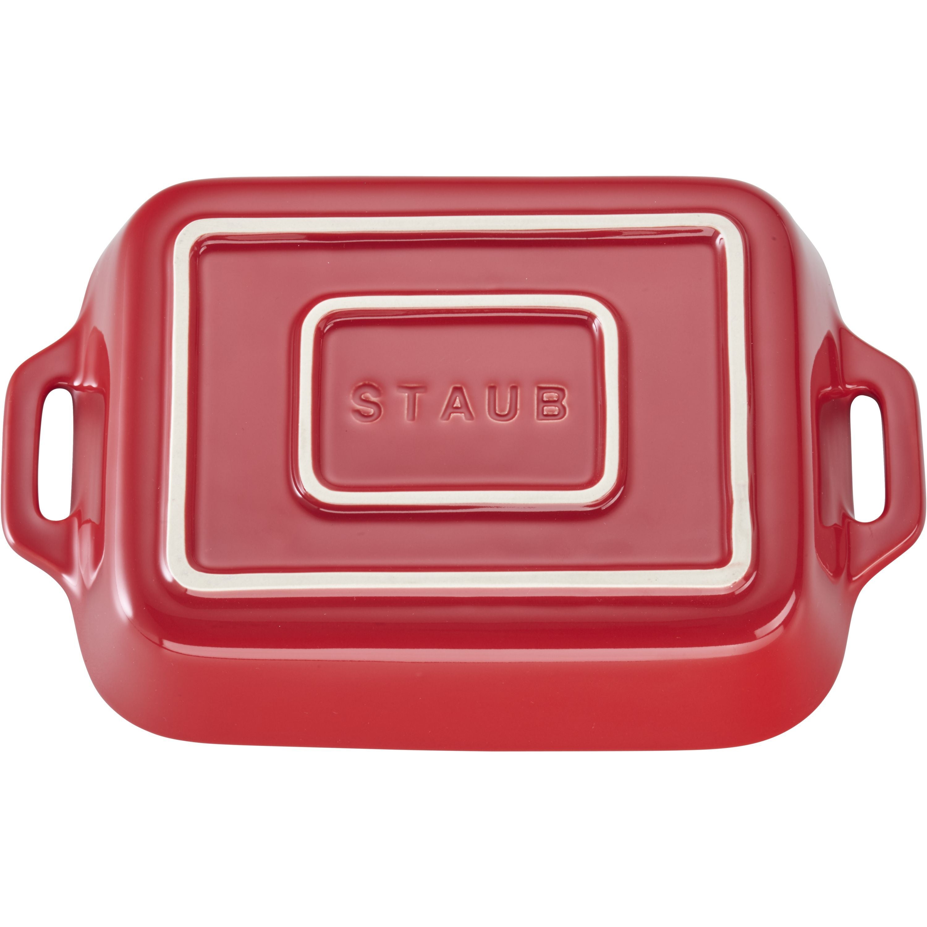 STAUB Ceramique 4.4 L Ceramic Rectangular Oven Dish, Cherry-n/a-DECOROLALA