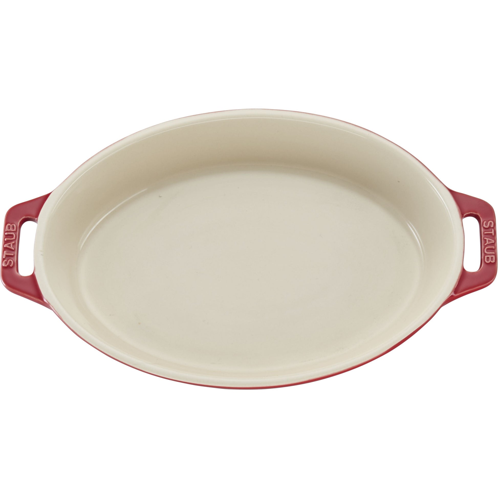 STAUB Ceramique 0.4 ml Ceramic Oval Oven Dish, Cherry-n/a-DECOROLALA