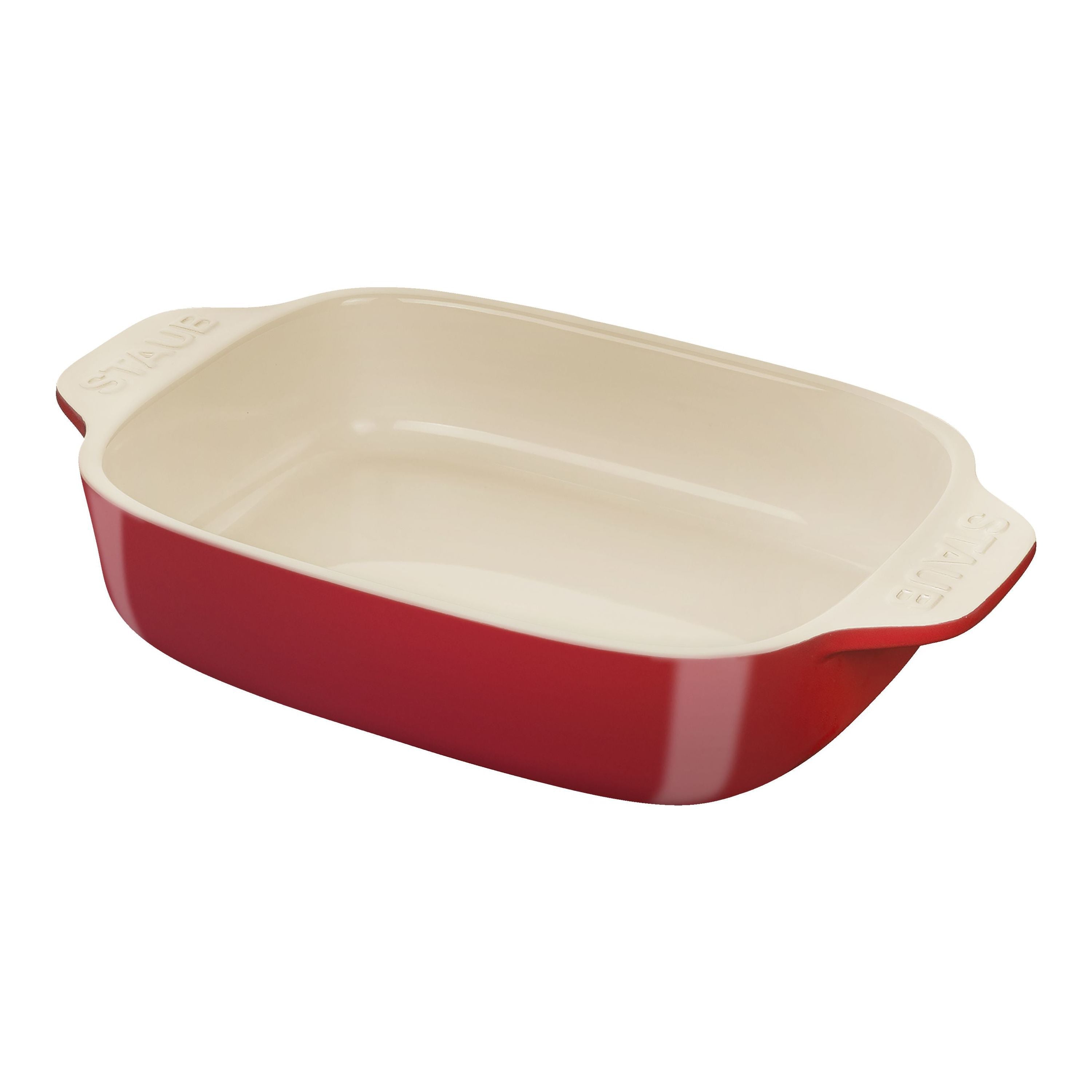 STAUB Ceramique 710 ml Ceramic Rectangular Oven Dish, Cherry-n/a-DECOROLALA
