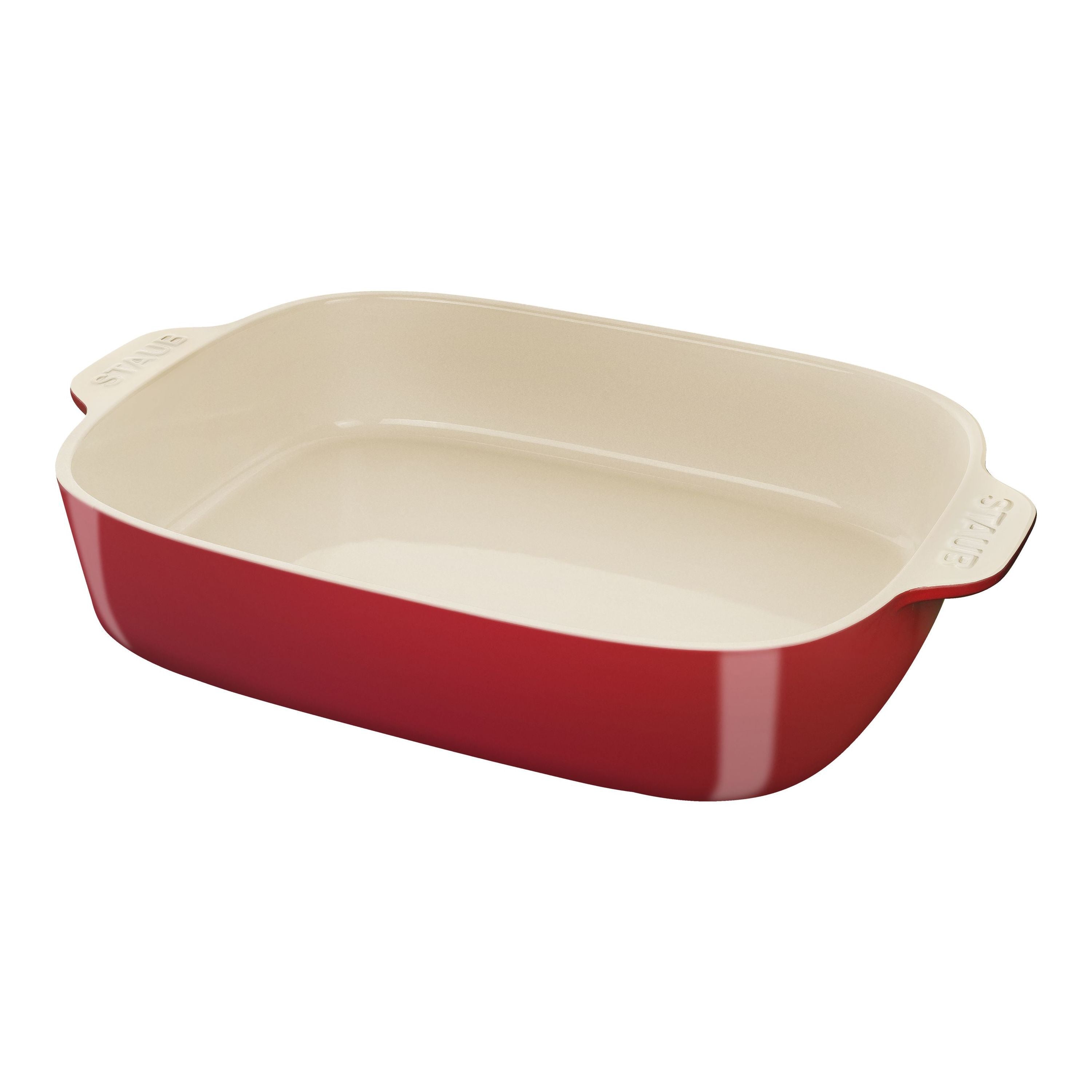 STAUB Ceramique 3.7 L Ceramic Rectangular Oven Dish, Cherry-n/a-DECOROLALA