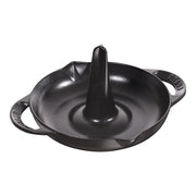STAUB Specialities 24 cm Cast Iron Round Roaster, Black-n/a-DECOROLALA
