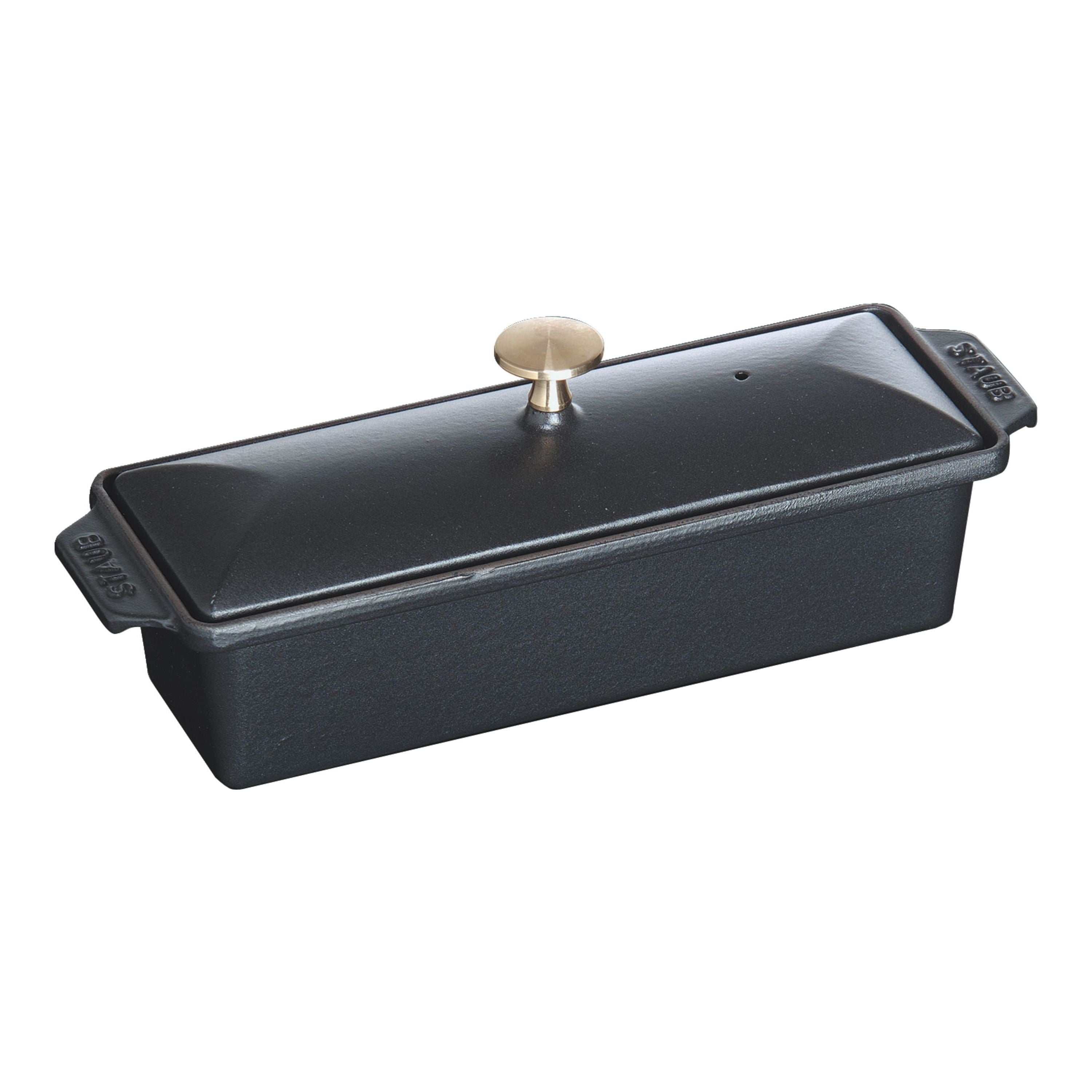 STAUB Specialities 30 X 11 cm Cast Iron Rectangular Terrine, Black-n/a-DECOROLALA