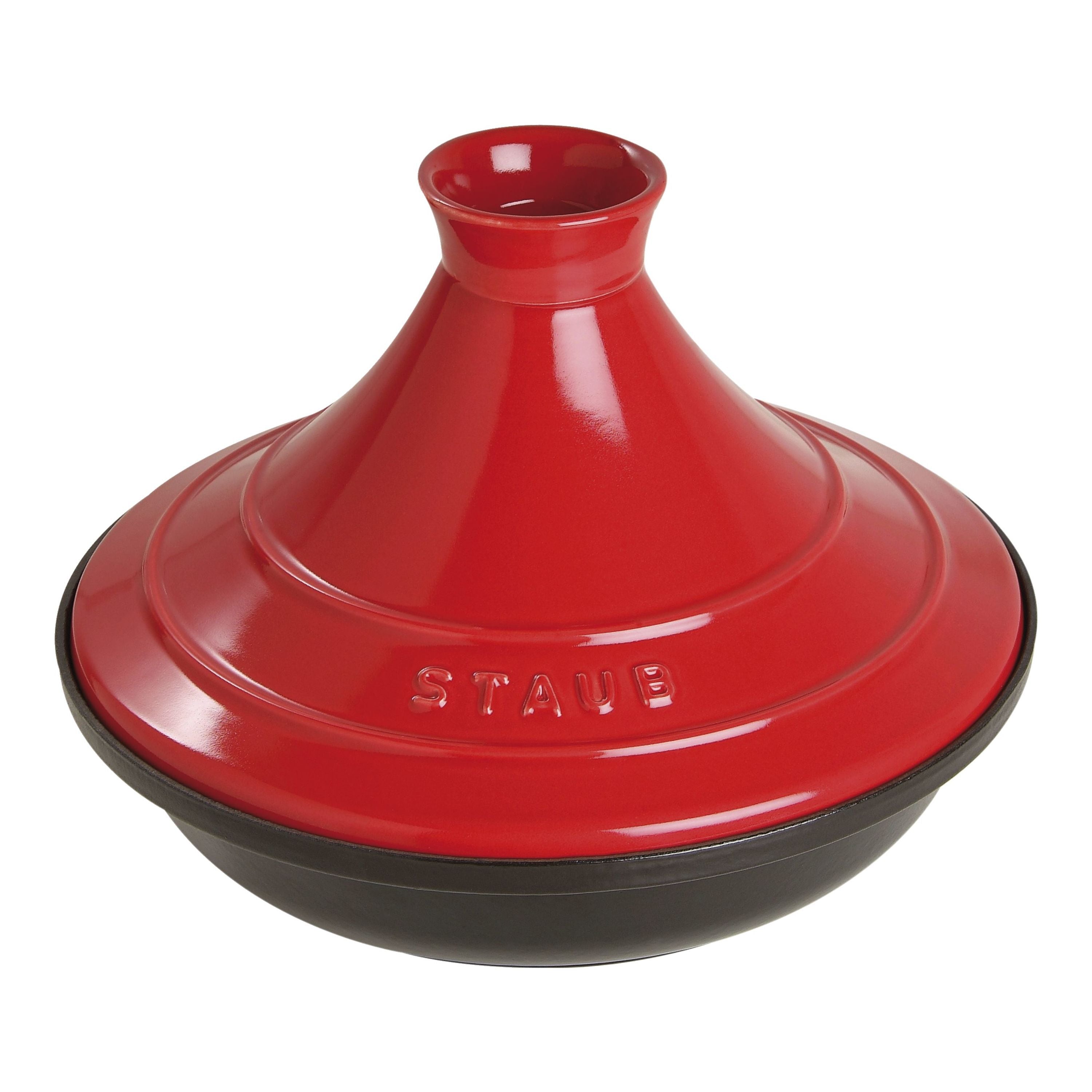 STAUB Specialities 28 cm Cast Iron Tajine, Cherry-n/a-DECOROLALA