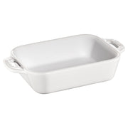 STAUB Ceramique 400 ml Ceramic Rectangular Oven Dish, White-n/a-DECOROLALA