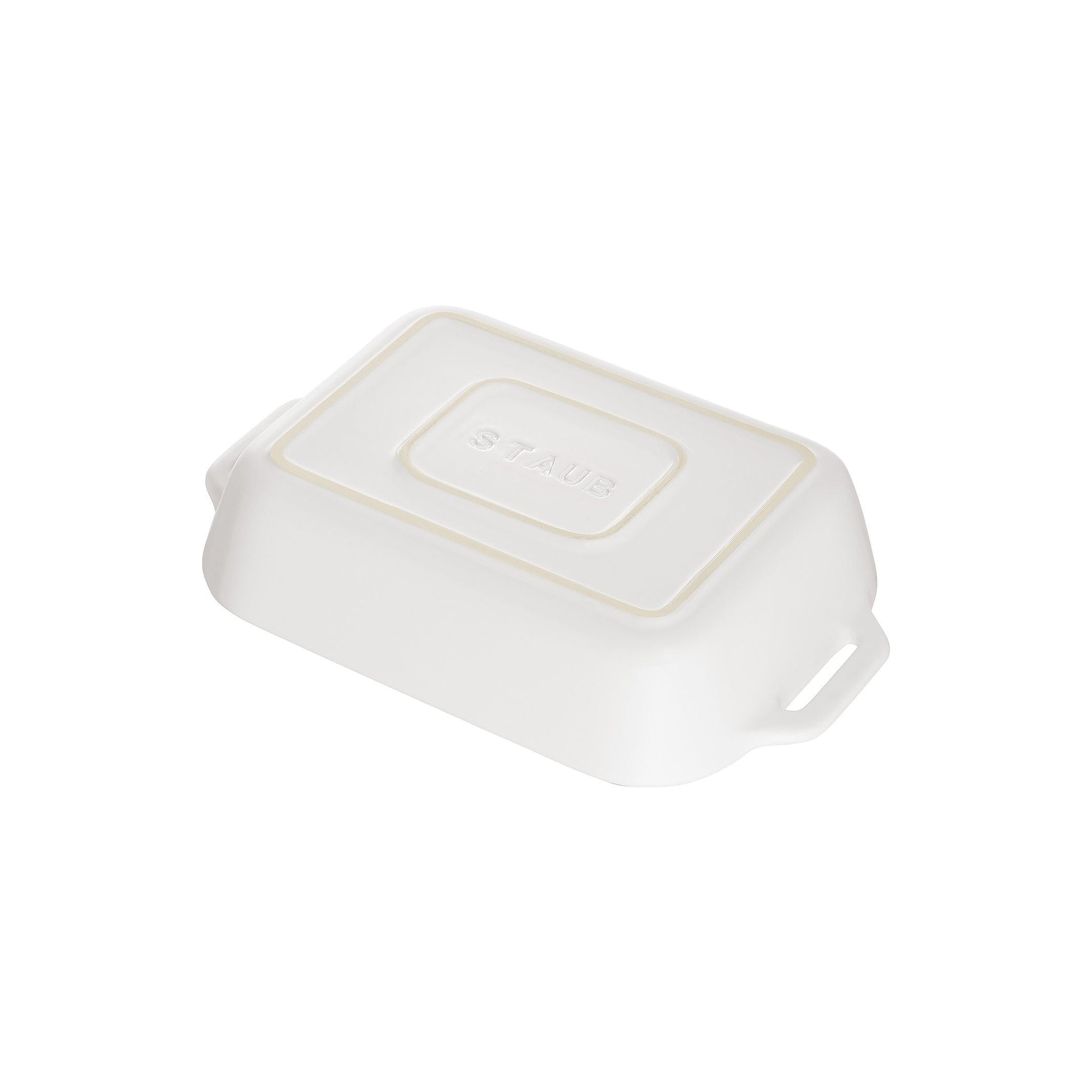 STAUB Ceramique 400 ml Ceramic Rectangular Oven Dish, White-n/a-DECOROLALA