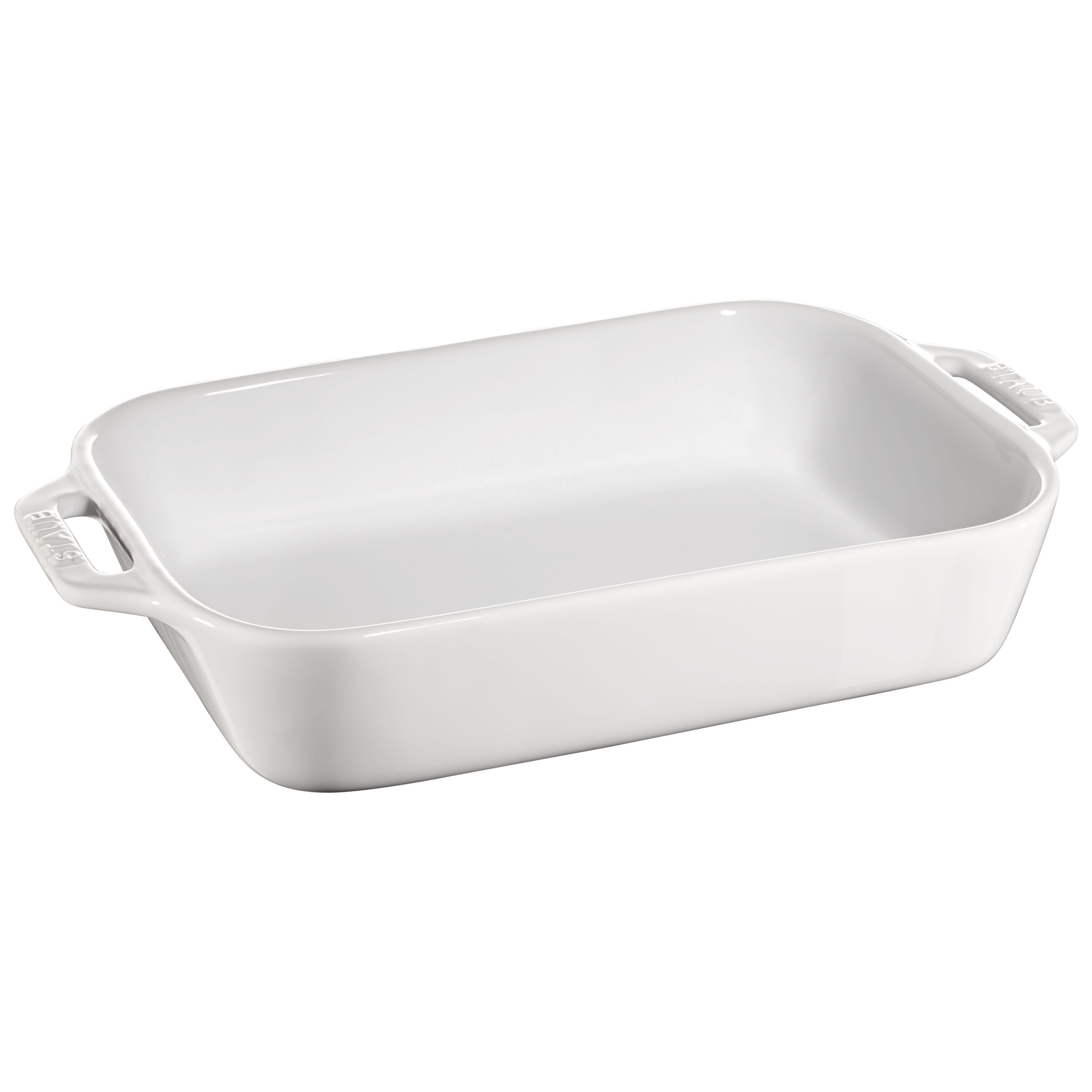 STAUB Ceramique Rectangular Baking Dish Set White 2 Piece-n/a-DECOROLALA