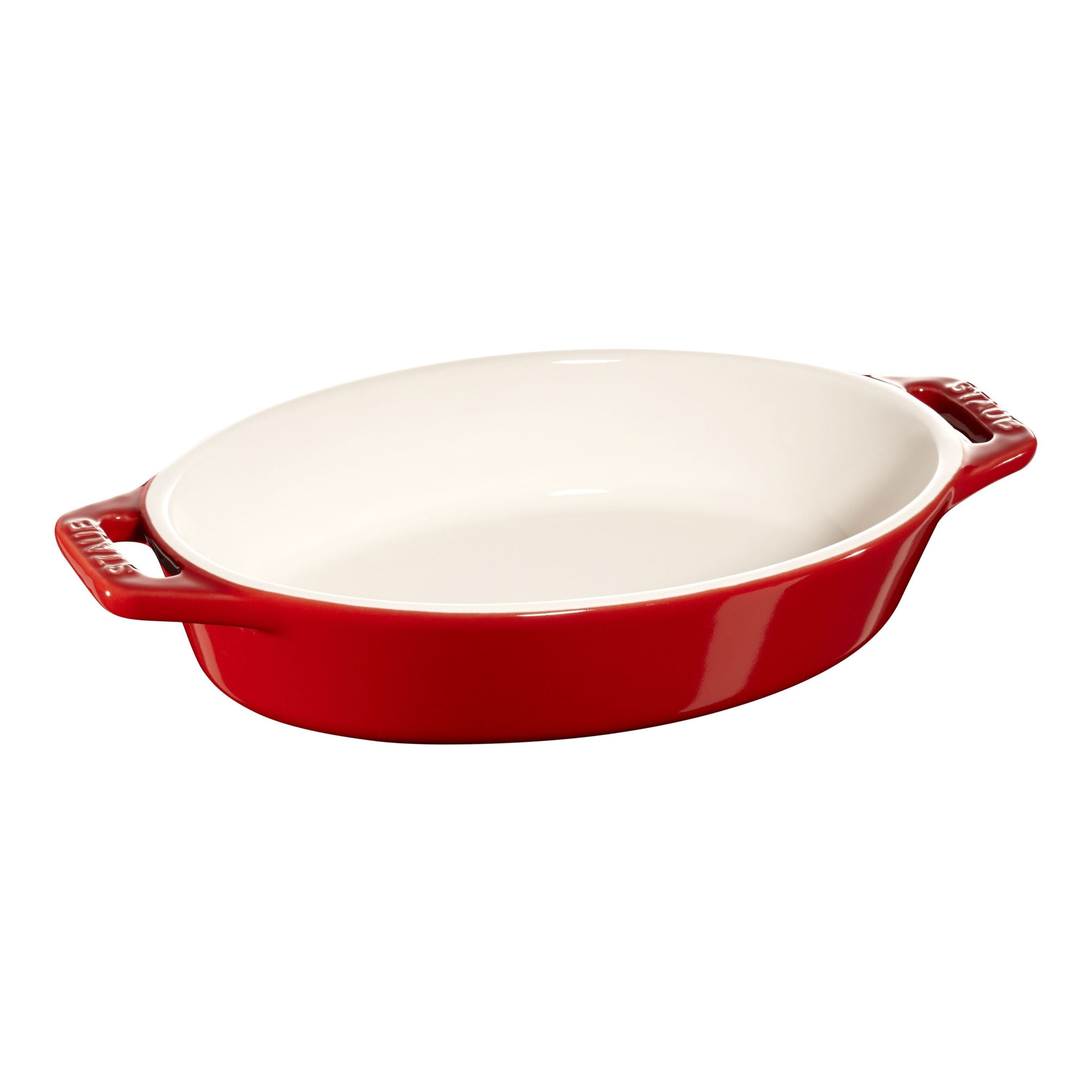 STAUB Ceramique 0.4 ml Ceramic Oval Oven Dish, Cherry-n/a-DECOROLALA