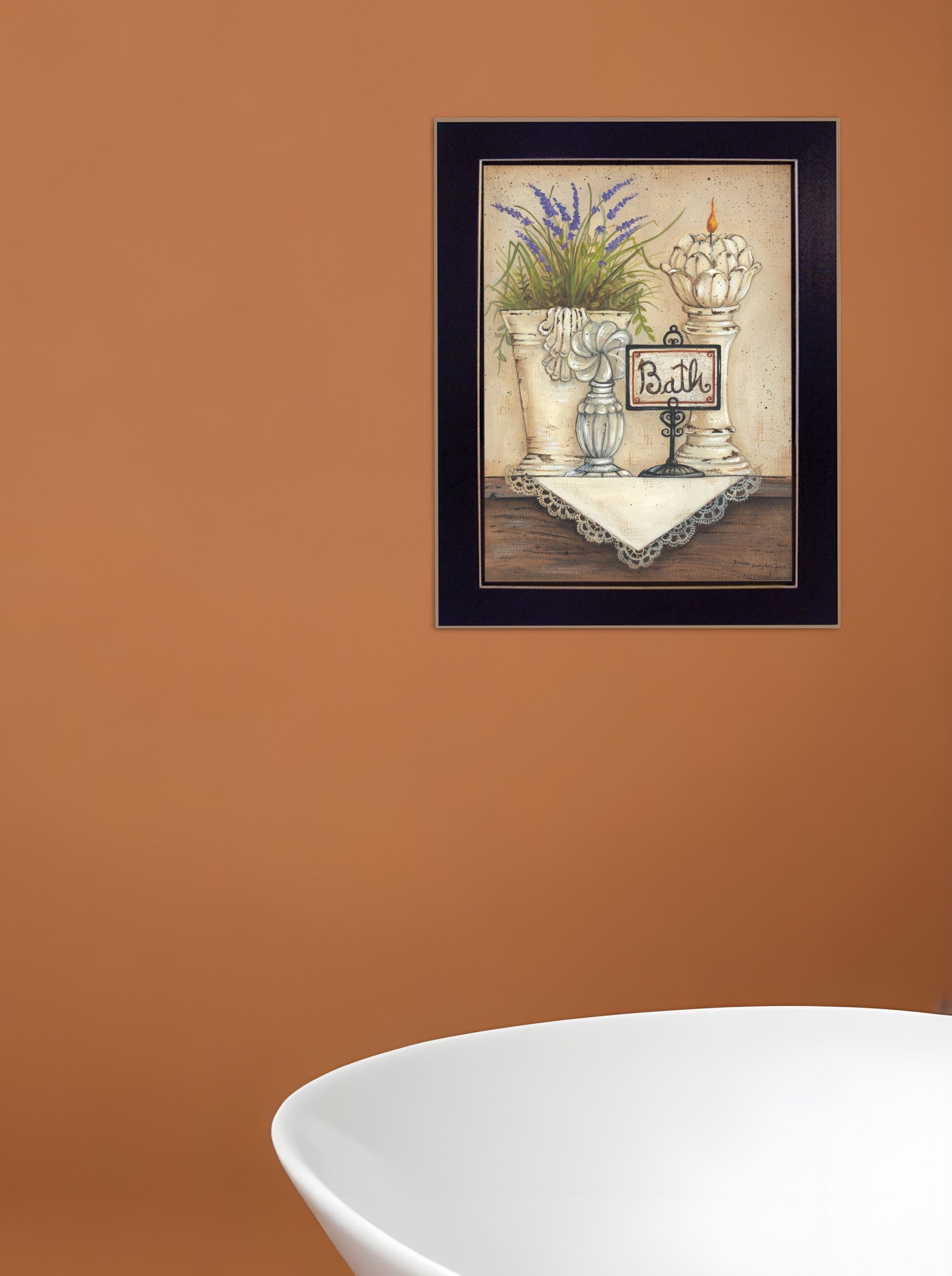 Bath 2 Black Framed Print Bathroom Wall Art-0
