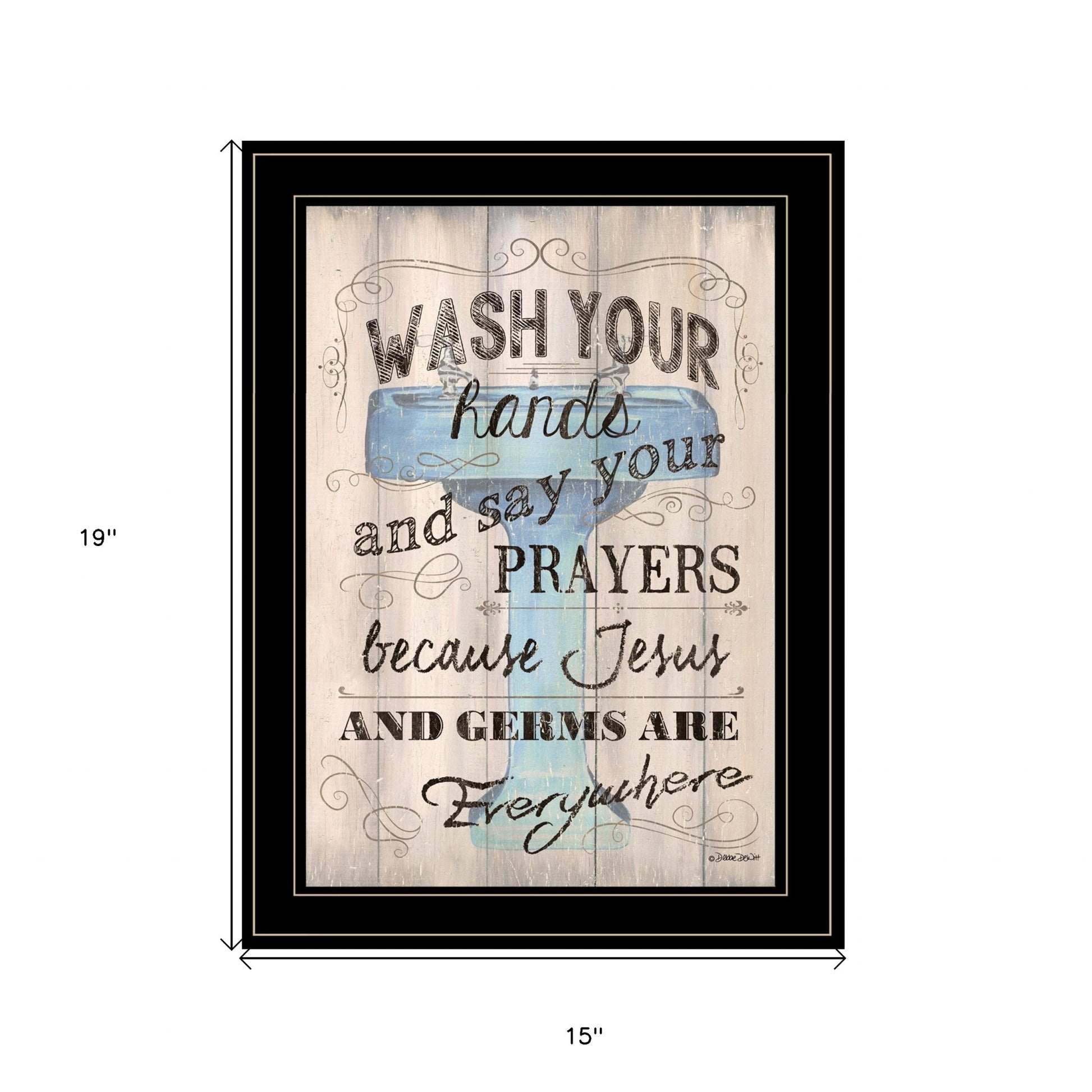 Wash Your Hands 4 Black Framed Print Bathroom Wall Art-4