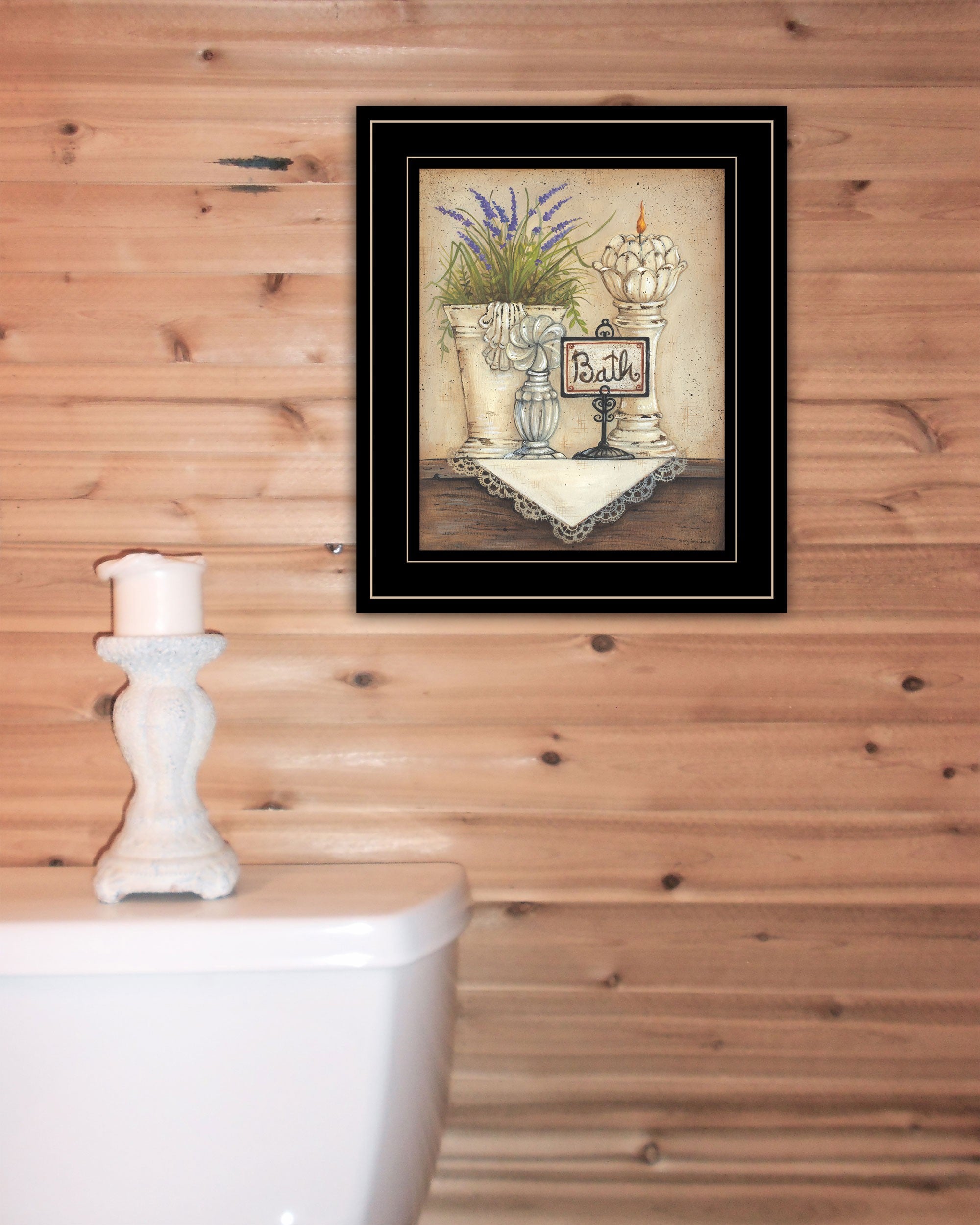 Bath Print 3 Black Framed Print Bathroom Wall Art-3