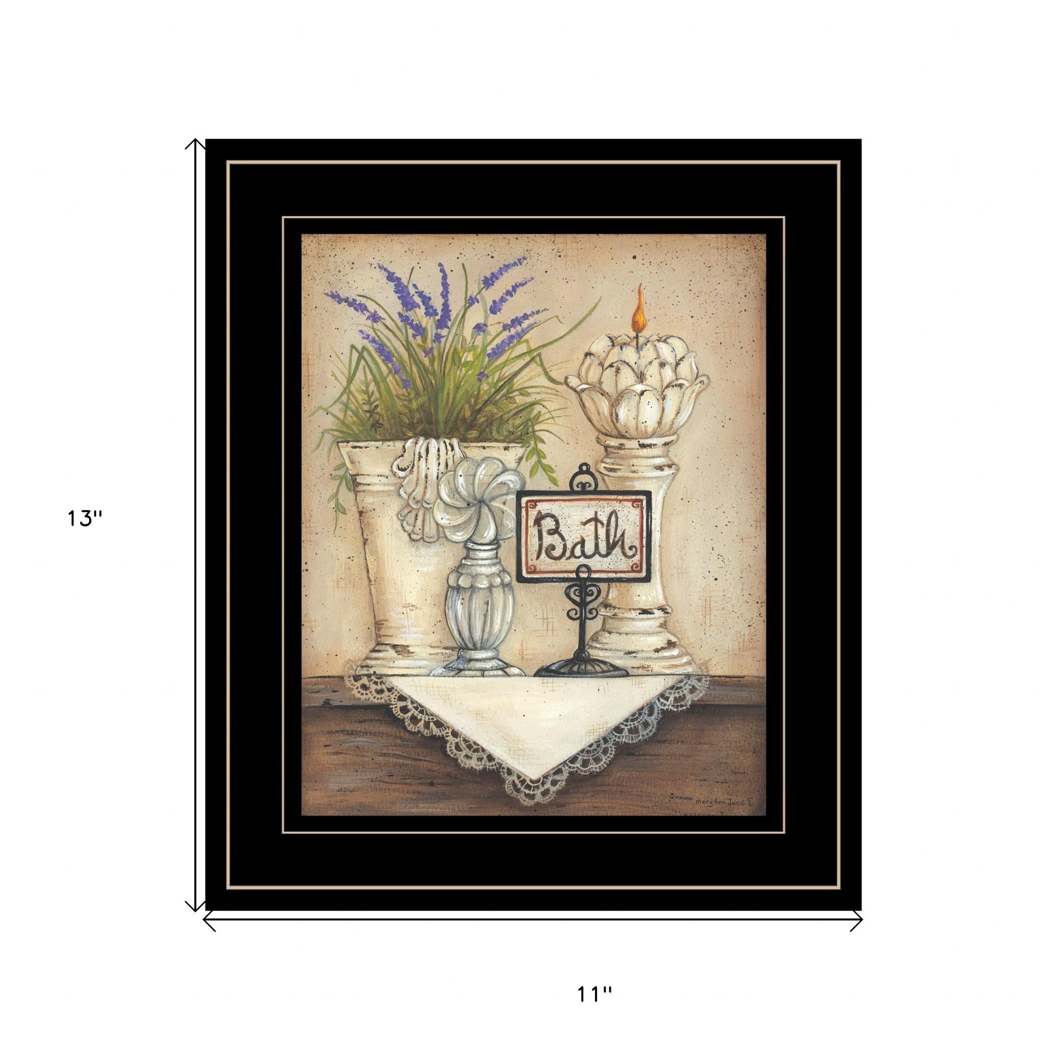 Bath Print 3 Black Framed Print Bathroom Wall Art-4