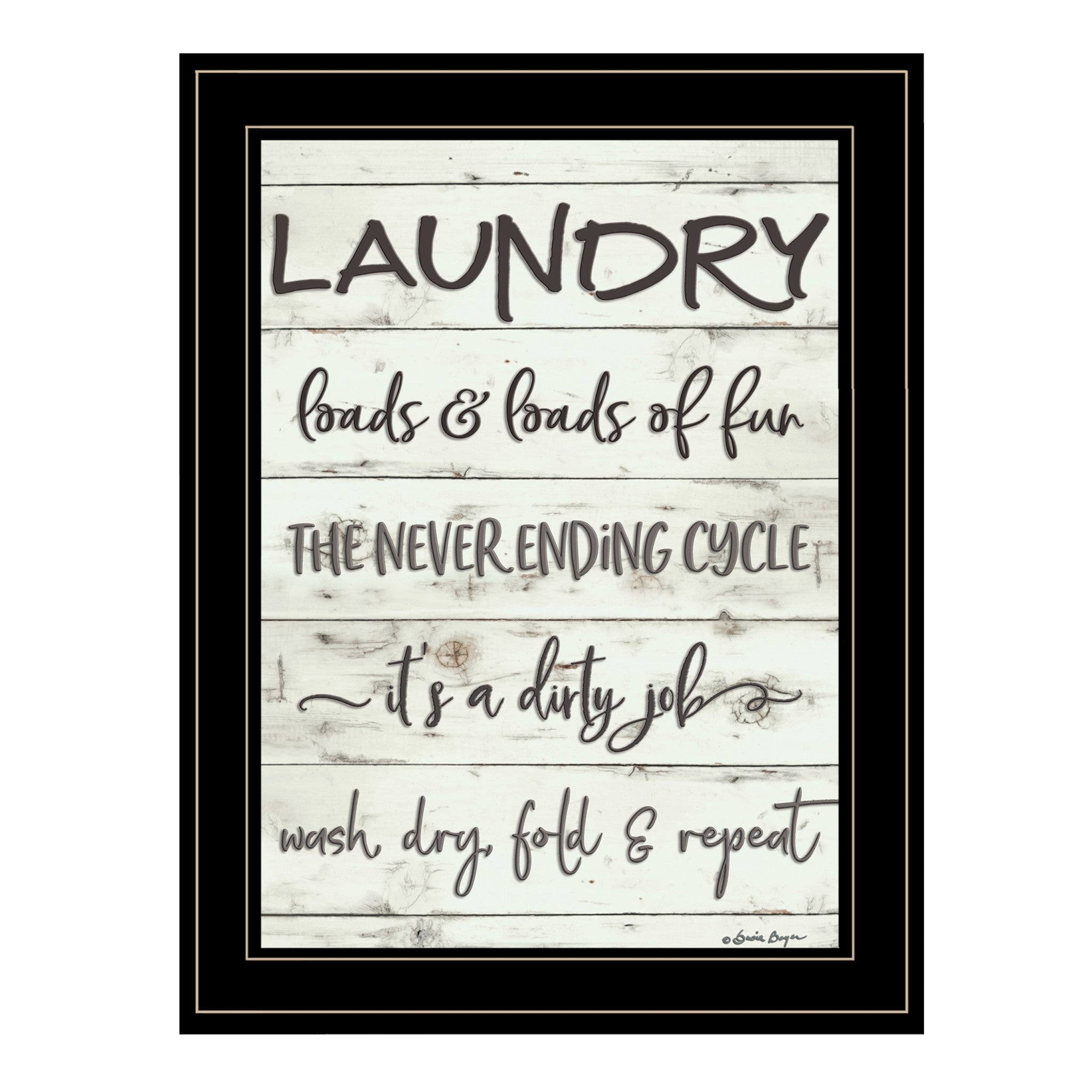 Laundry 2 Black Framed Print Bathroom Wall Art-1