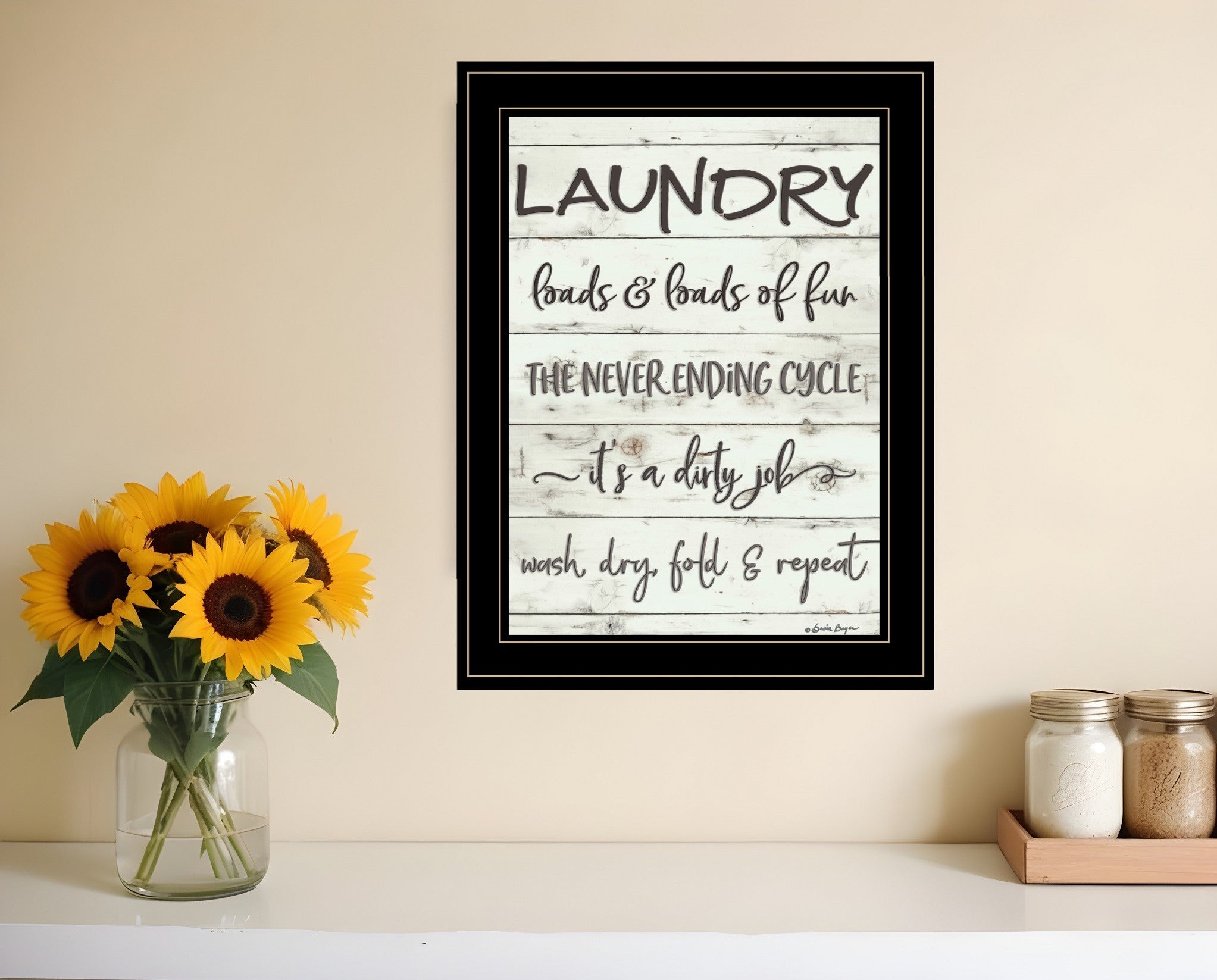Laundry 2 Black Framed Print Bathroom Wall Art-0