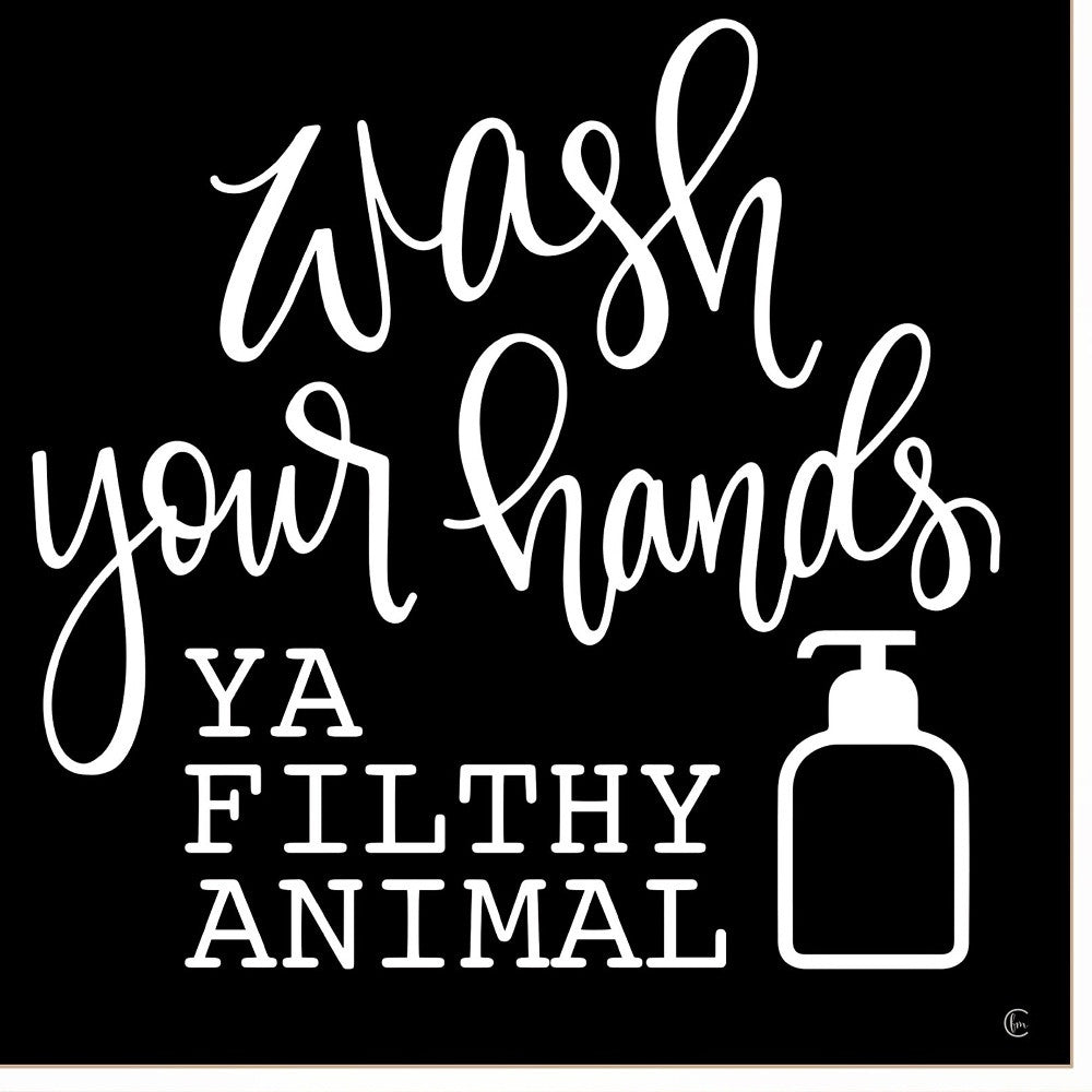 Wash Your Hands 1 White Framed Print Bathroom Wall Art-2
