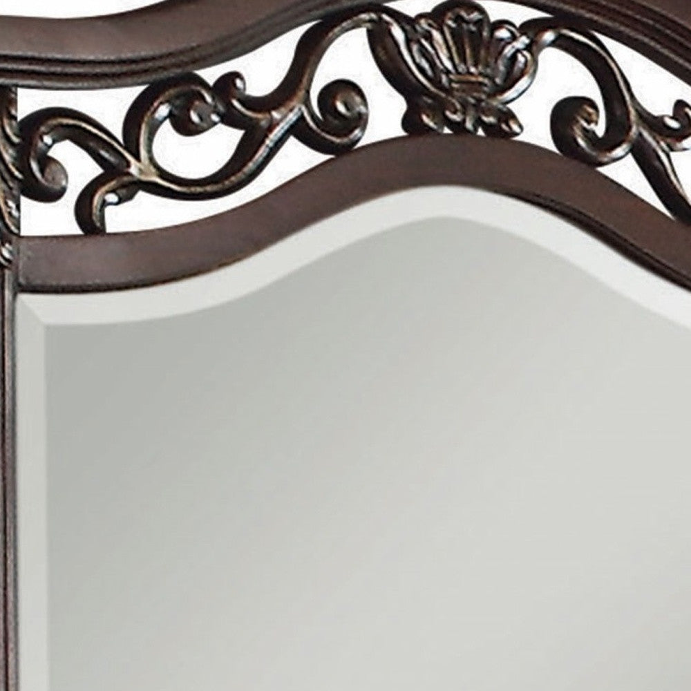 41" Brown Abstract Mounted Framed-Mirrors-DECOROLALA