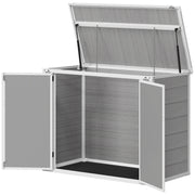41 Cu. Ft. Horizontal Outdoor Storage Shed - Grey-Patio & Garden > Lawn & Garden > Sheds-DECOROLALA