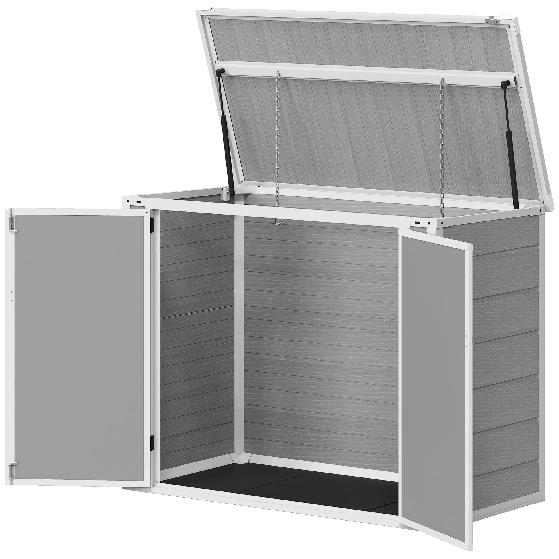 41 Cu. Ft. Horizontal Outdoor Storage Shed - Grey-Patio & Garden > Lawn & Garden > Sheds-DECOROLALA