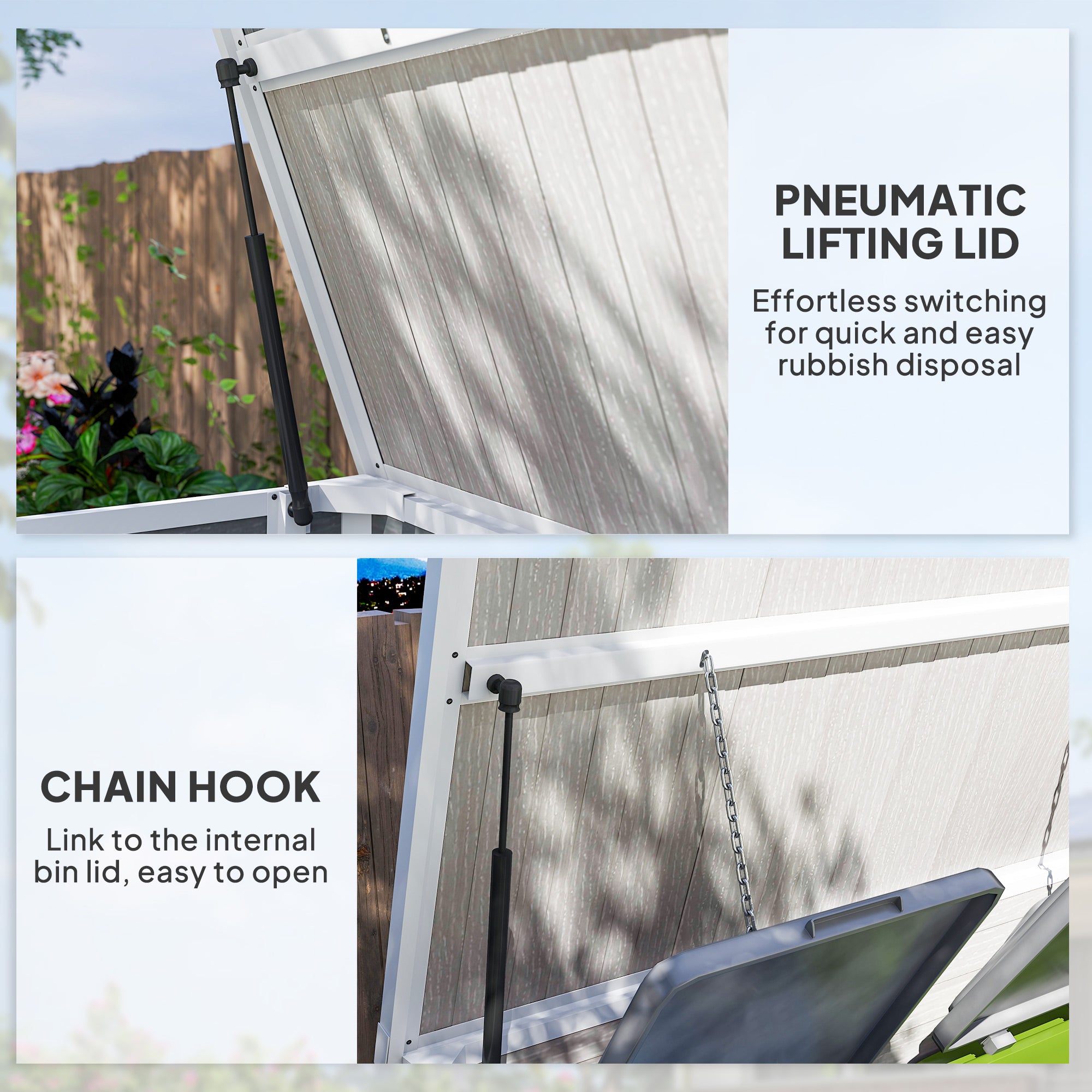 41 Cu. Ft. Outdoor Storage Shed - Light Grey Horizontal Box-Patio & Garden > Lawn & Garden > Sheds-DECOROLALA
