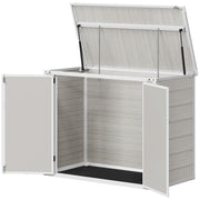 41 Cu. Ft. Outdoor Storage Shed - Light Grey Horizontal Box-Patio & Garden > Lawn & Garden > Sheds-DECOROLALA