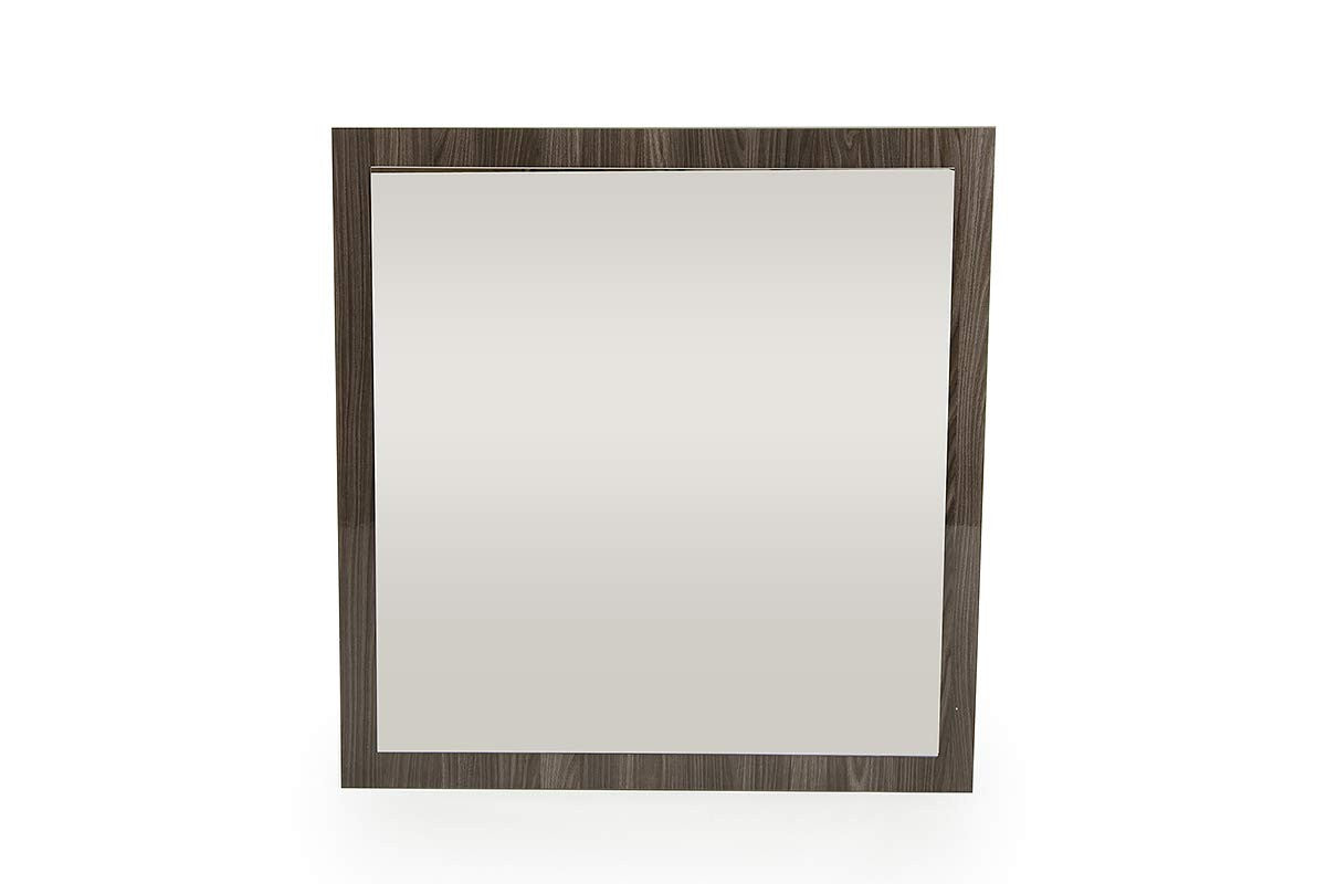 41" Gray Square Framed Mounted Accent Mirror-Mirrors-DECOROLALA