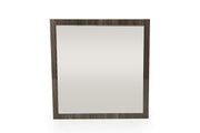 41" Gray Square Framed Mounted Accent Mirror-Mirrors-DECOROLALA